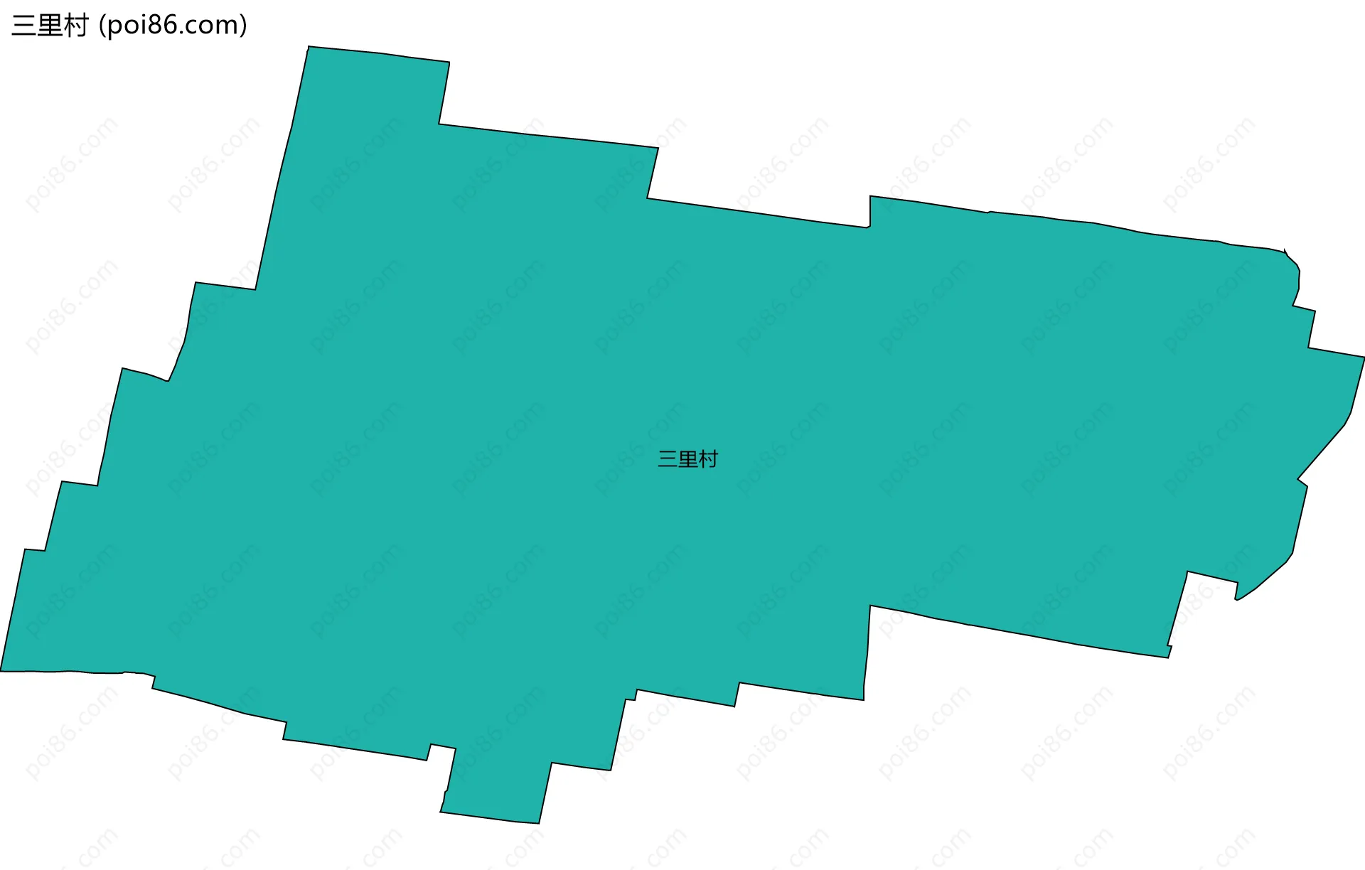 三里村边界地图