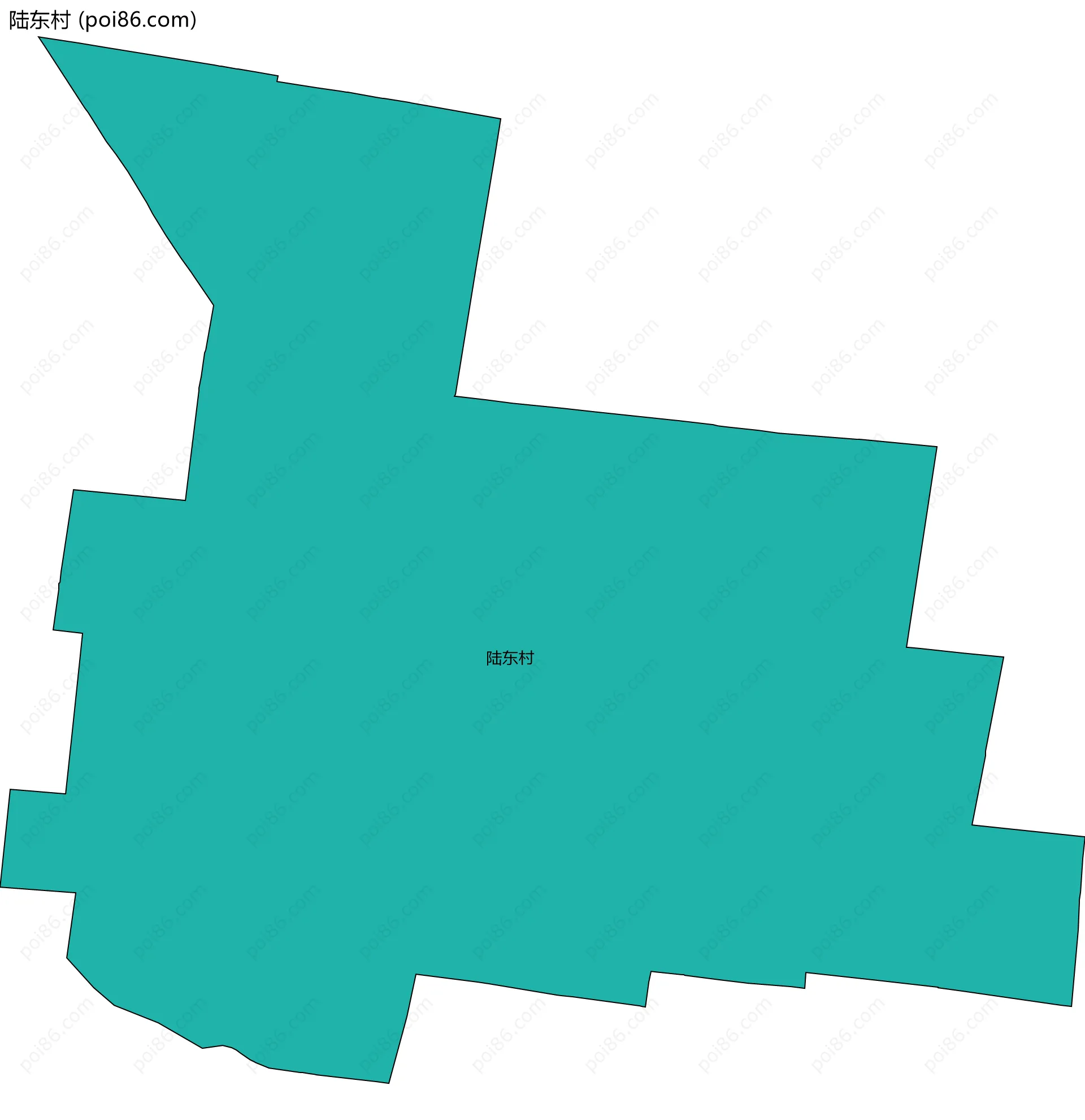 陆东村边界地图
