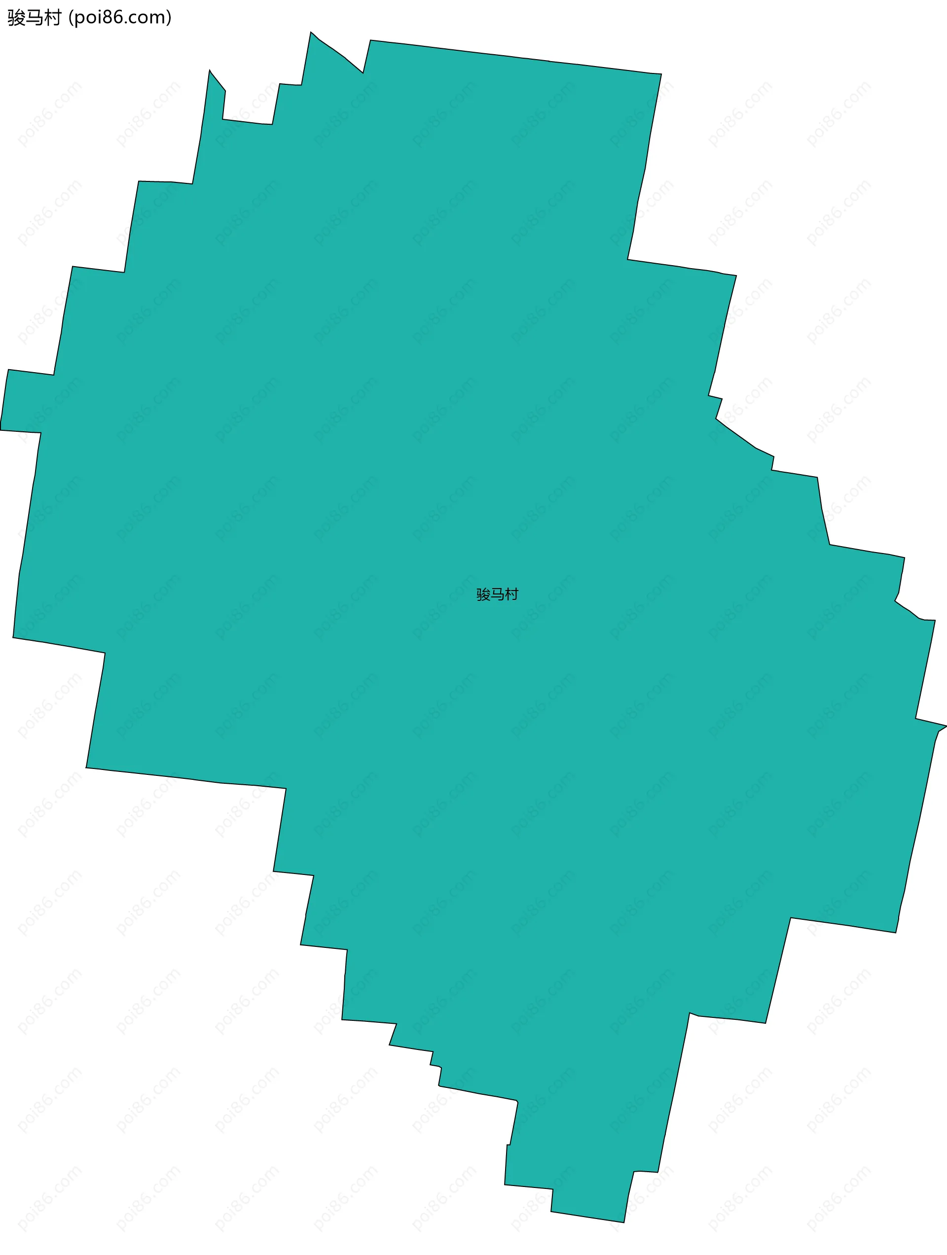 骏马村边界地图