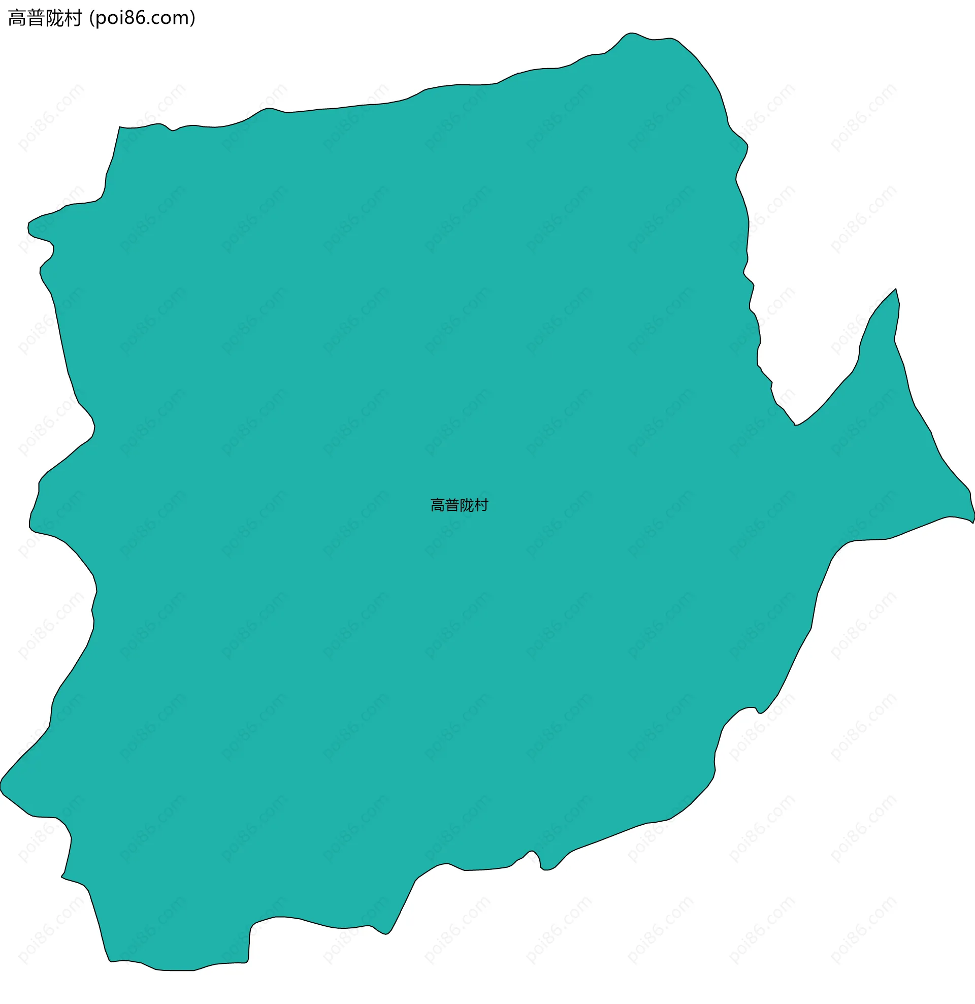 高普陇村边界地图