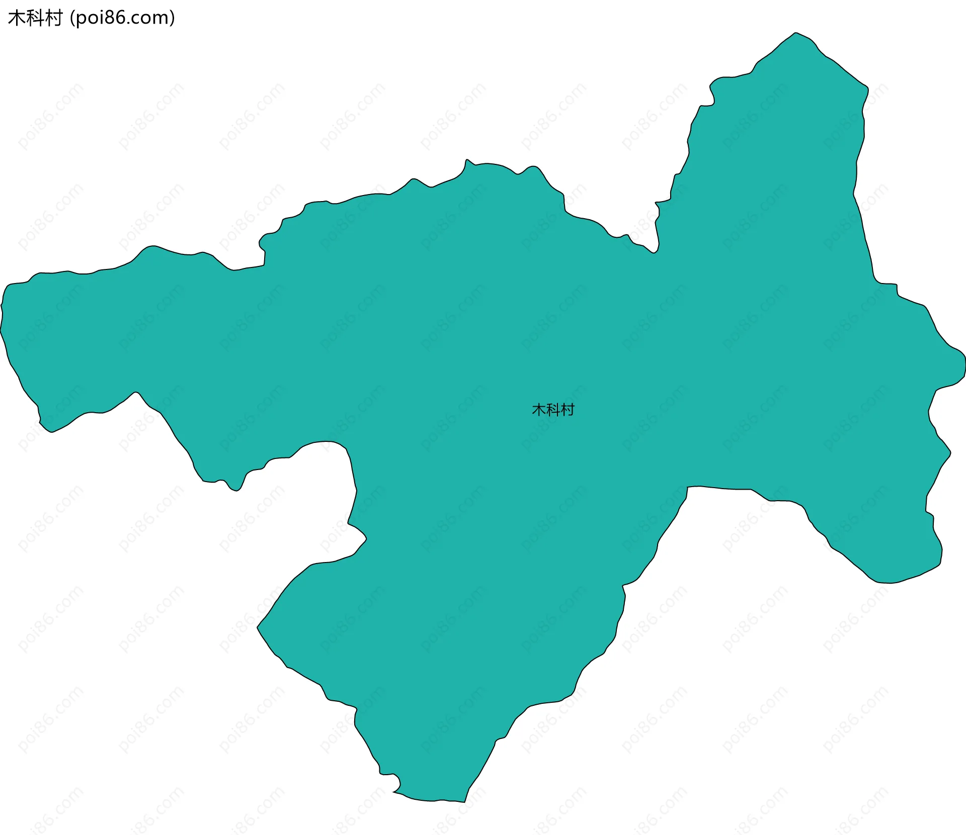 木科村边界地图