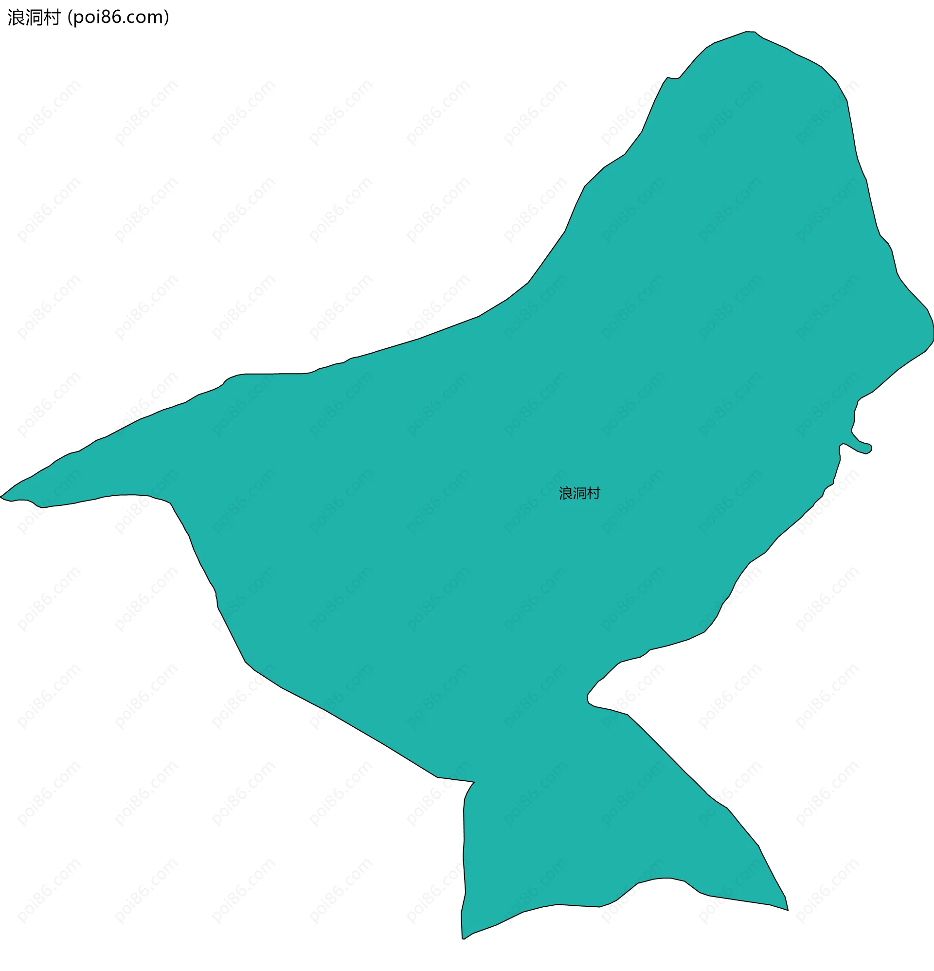 浪洞村边界地图