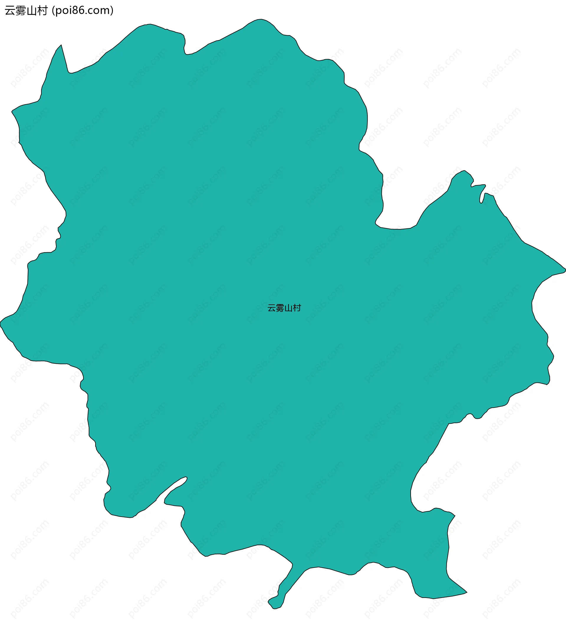 云雾山村边界地图