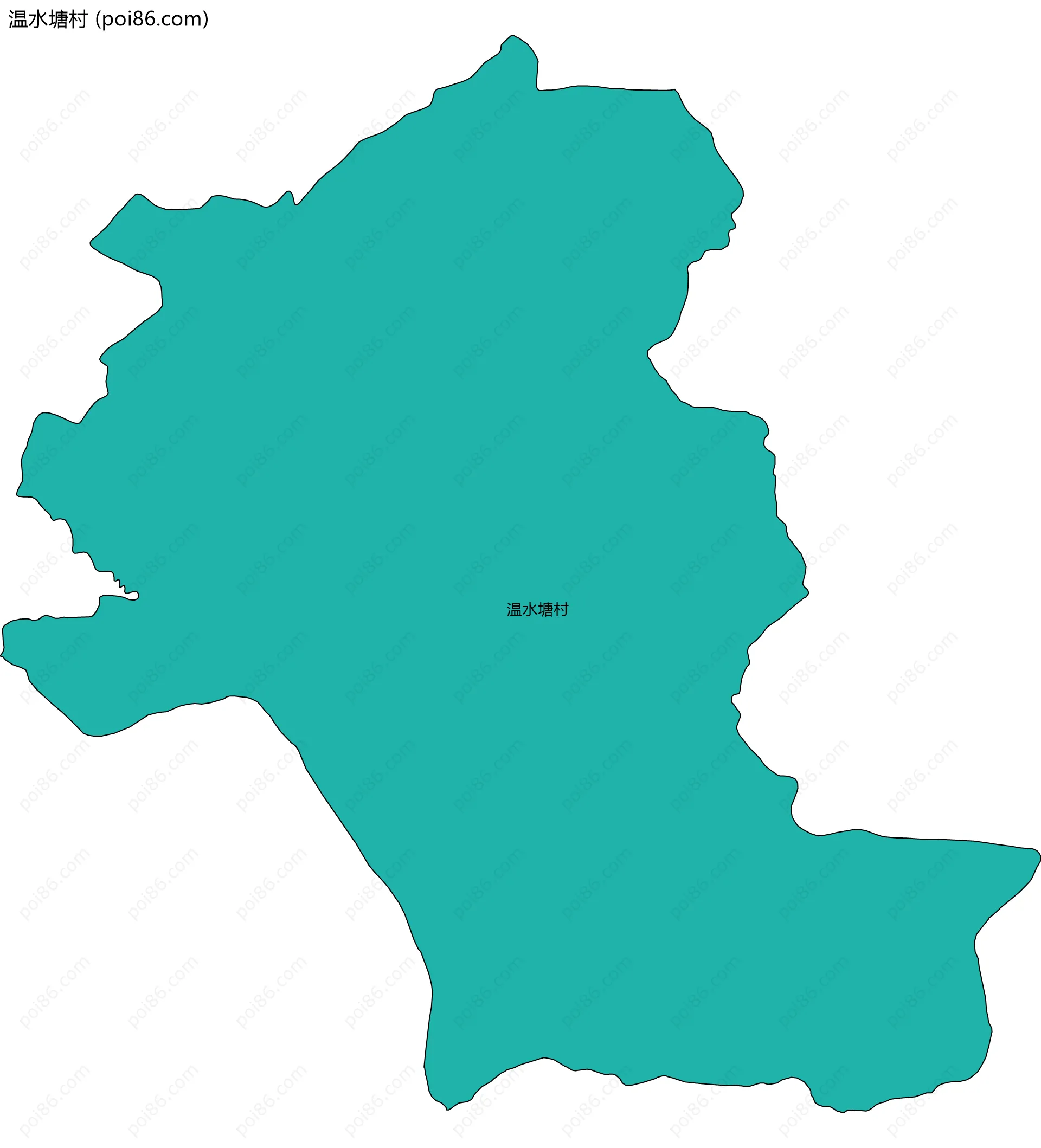 温水塘村边界地图