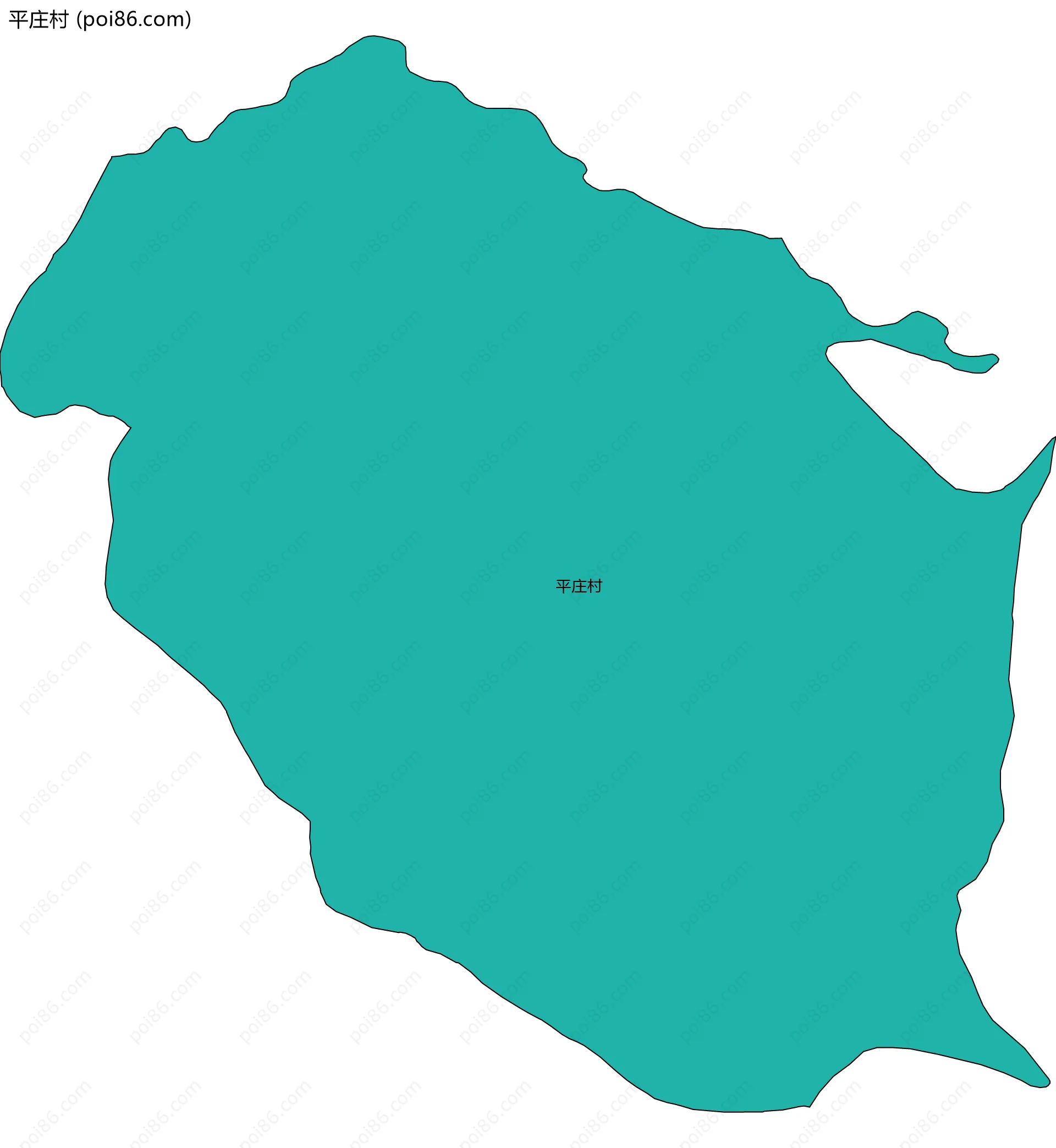 平庄村边界地图