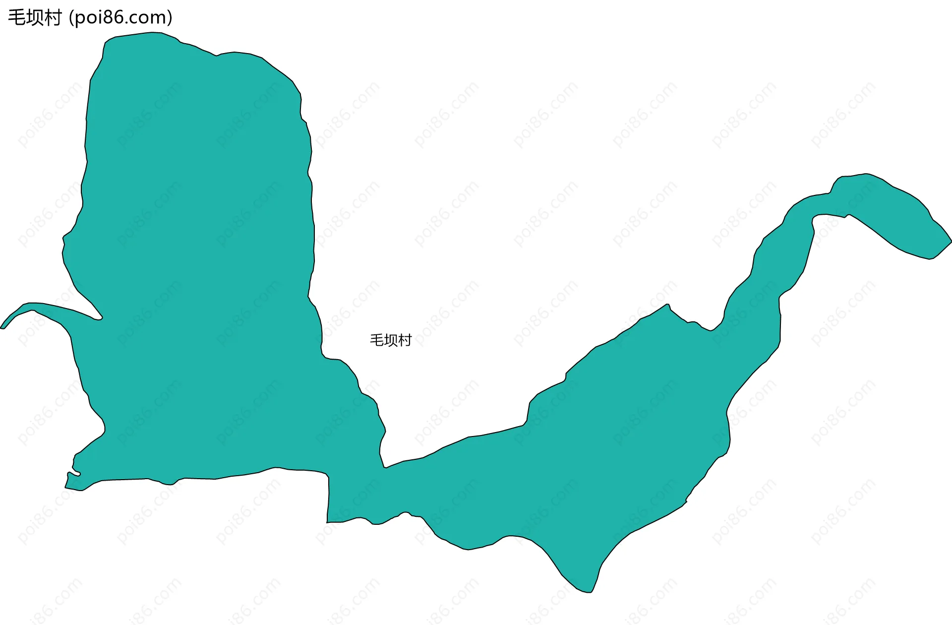 毛坝村边界地图
