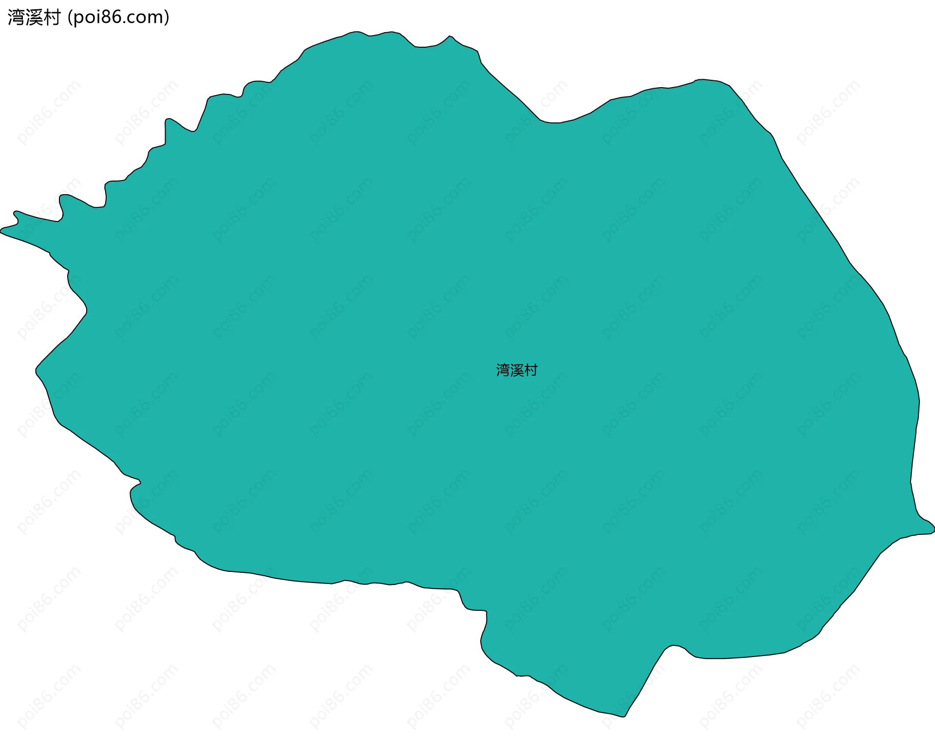 湾溪村边界地图