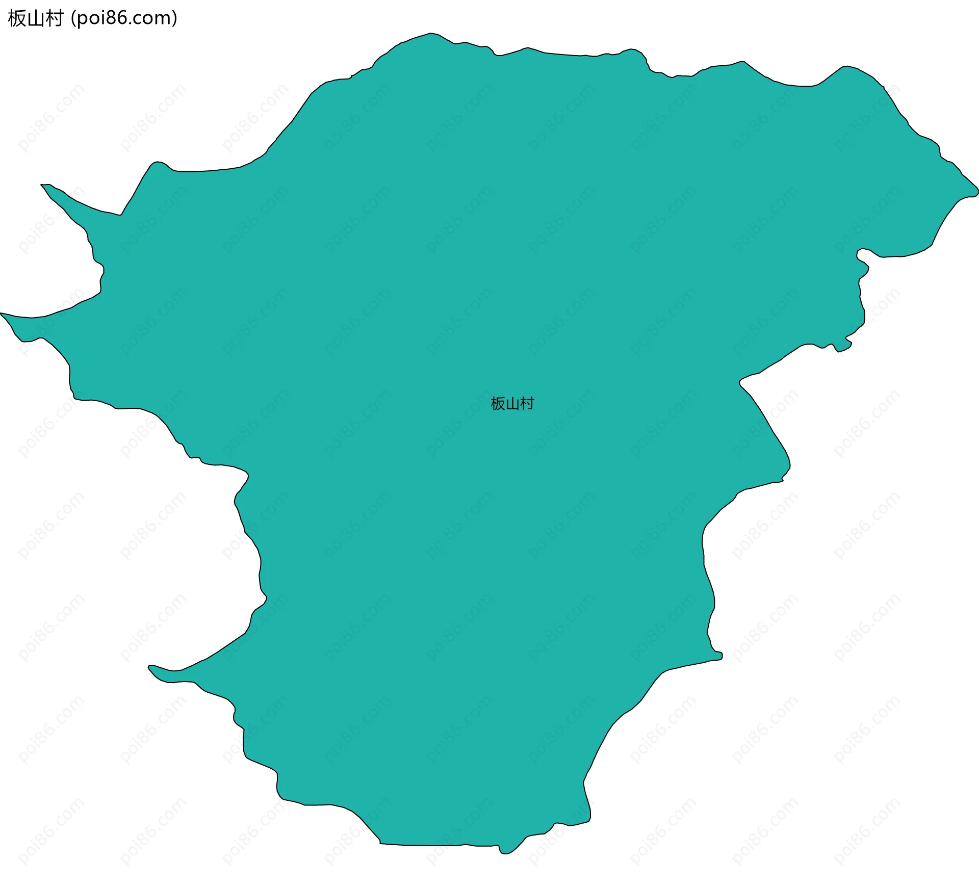 板山村边界地图