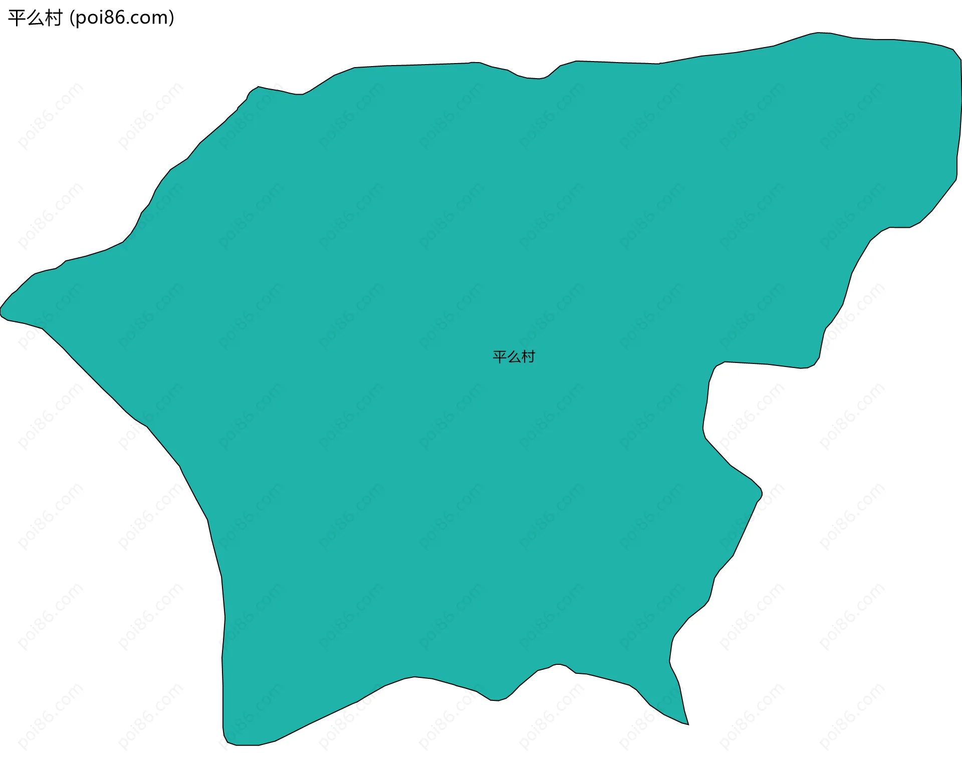 平么村边界地图