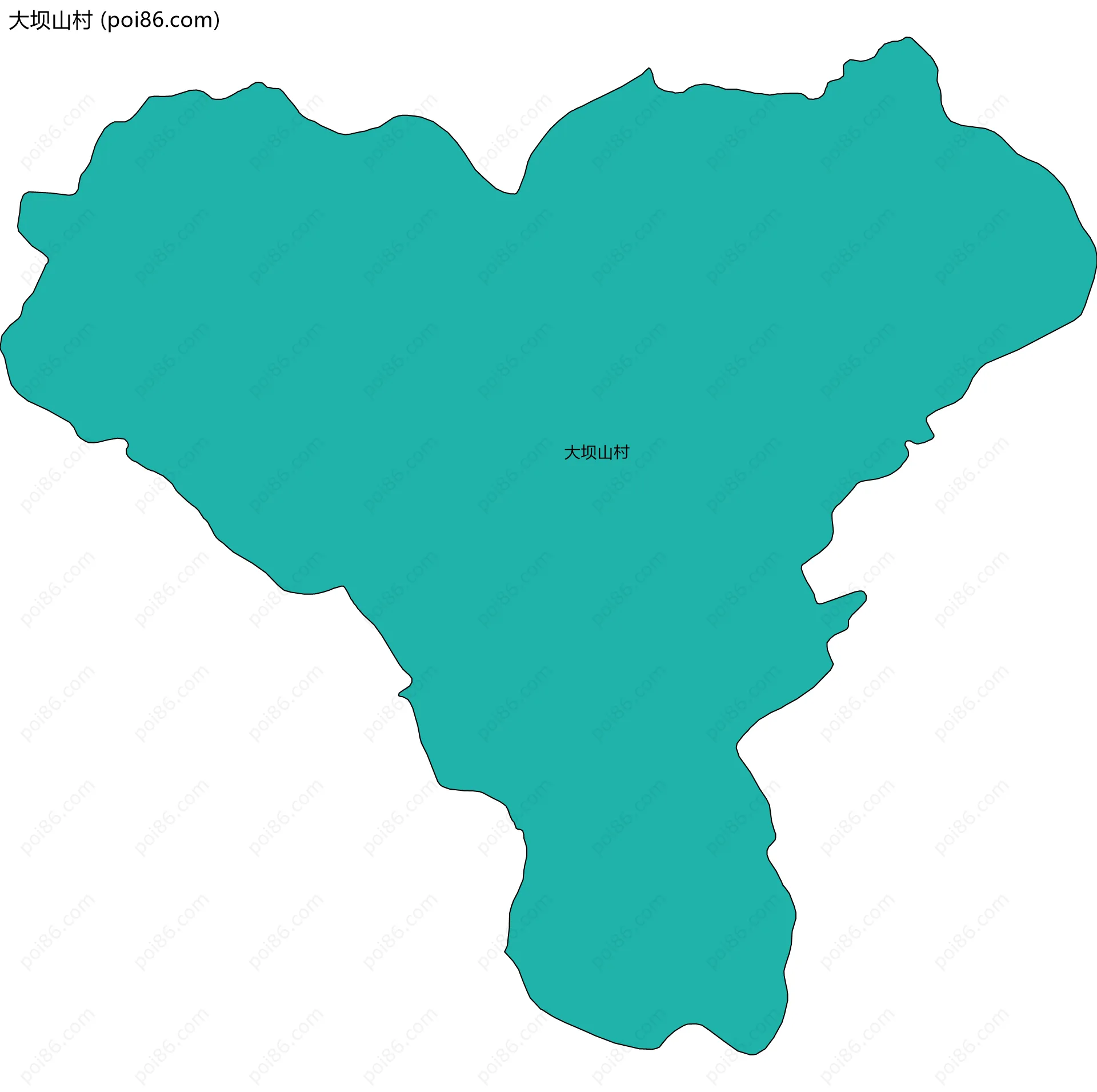大坝山村边界地图