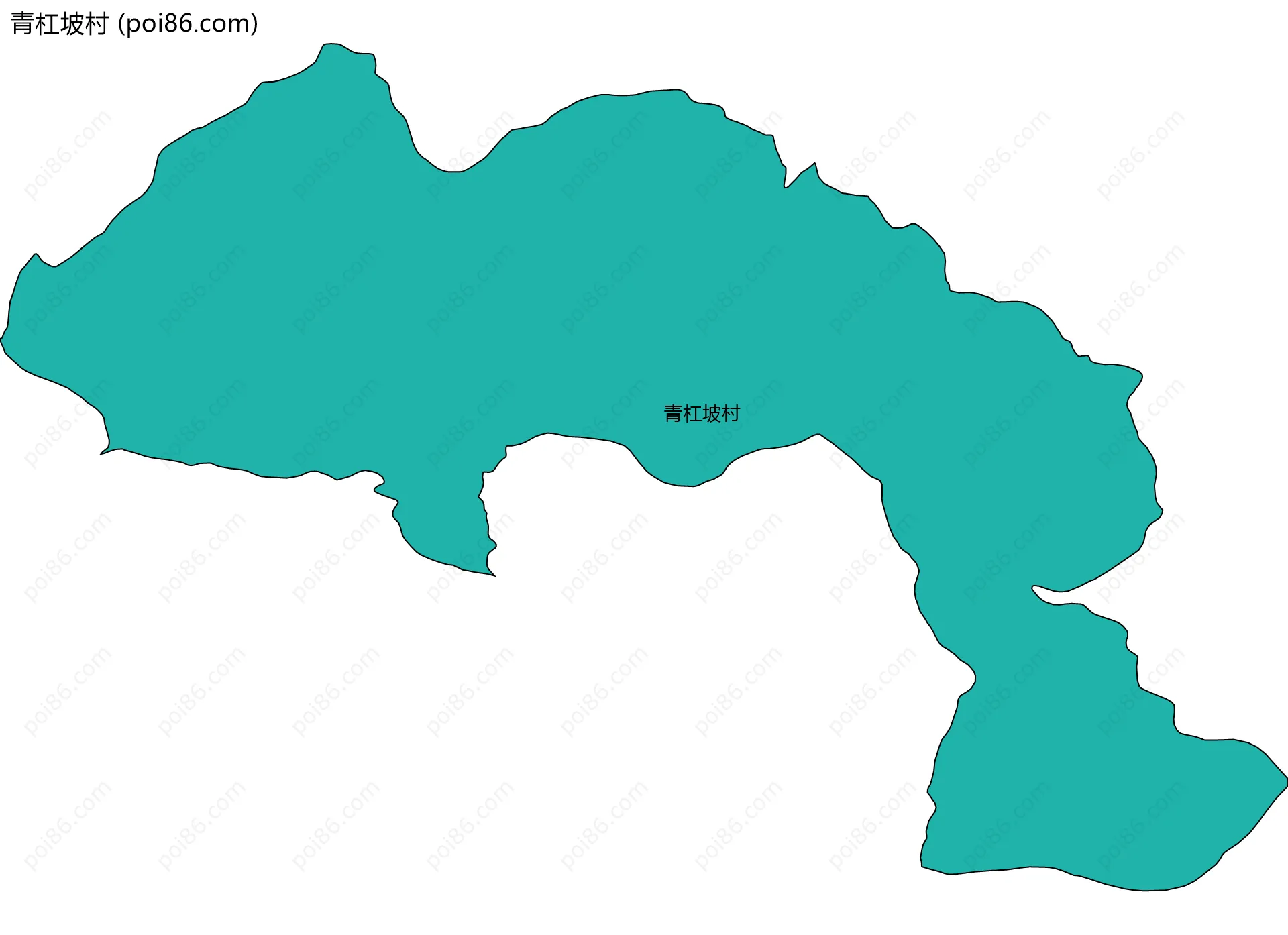 青杠坡村边界地图