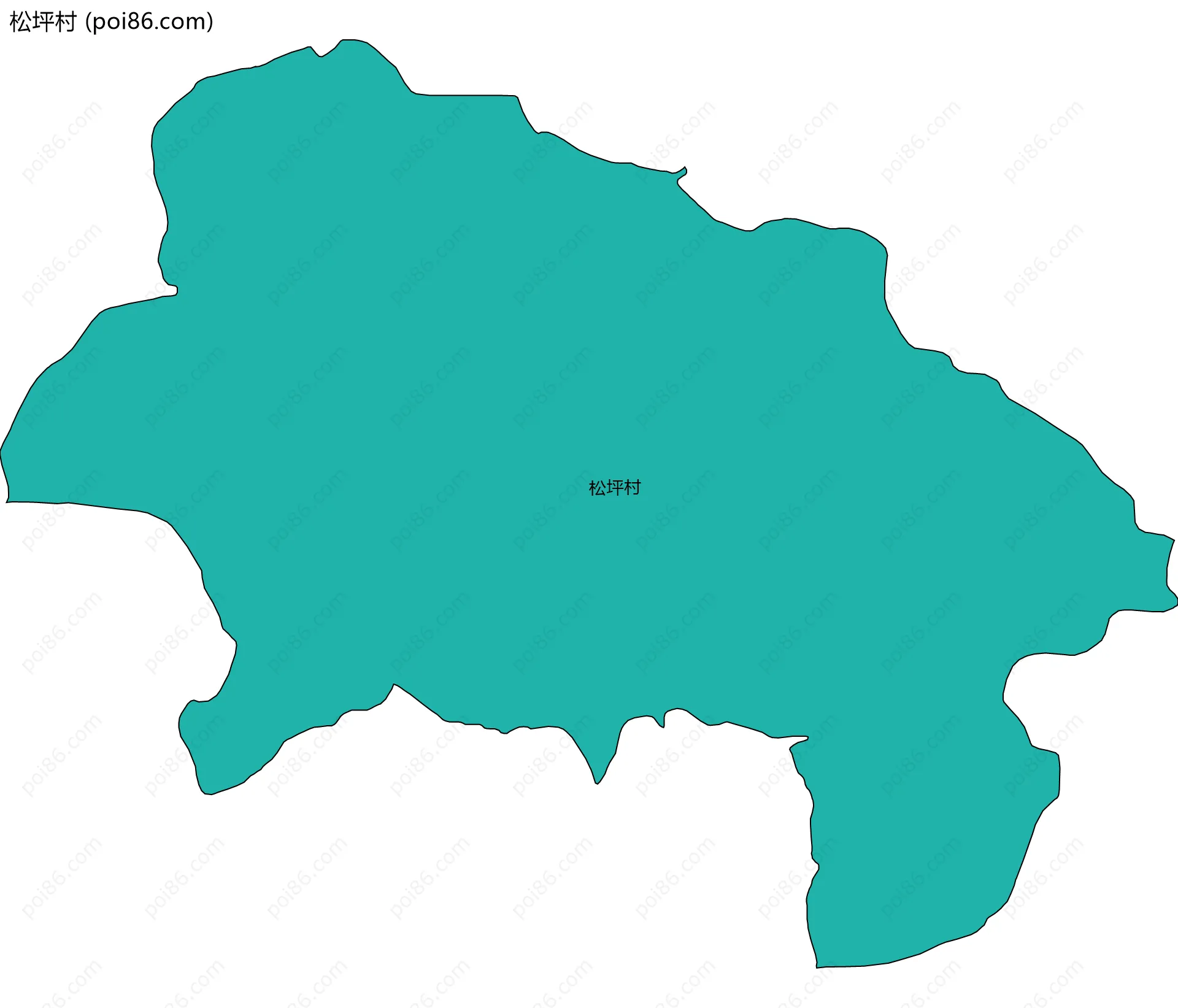 松坪村边界地图