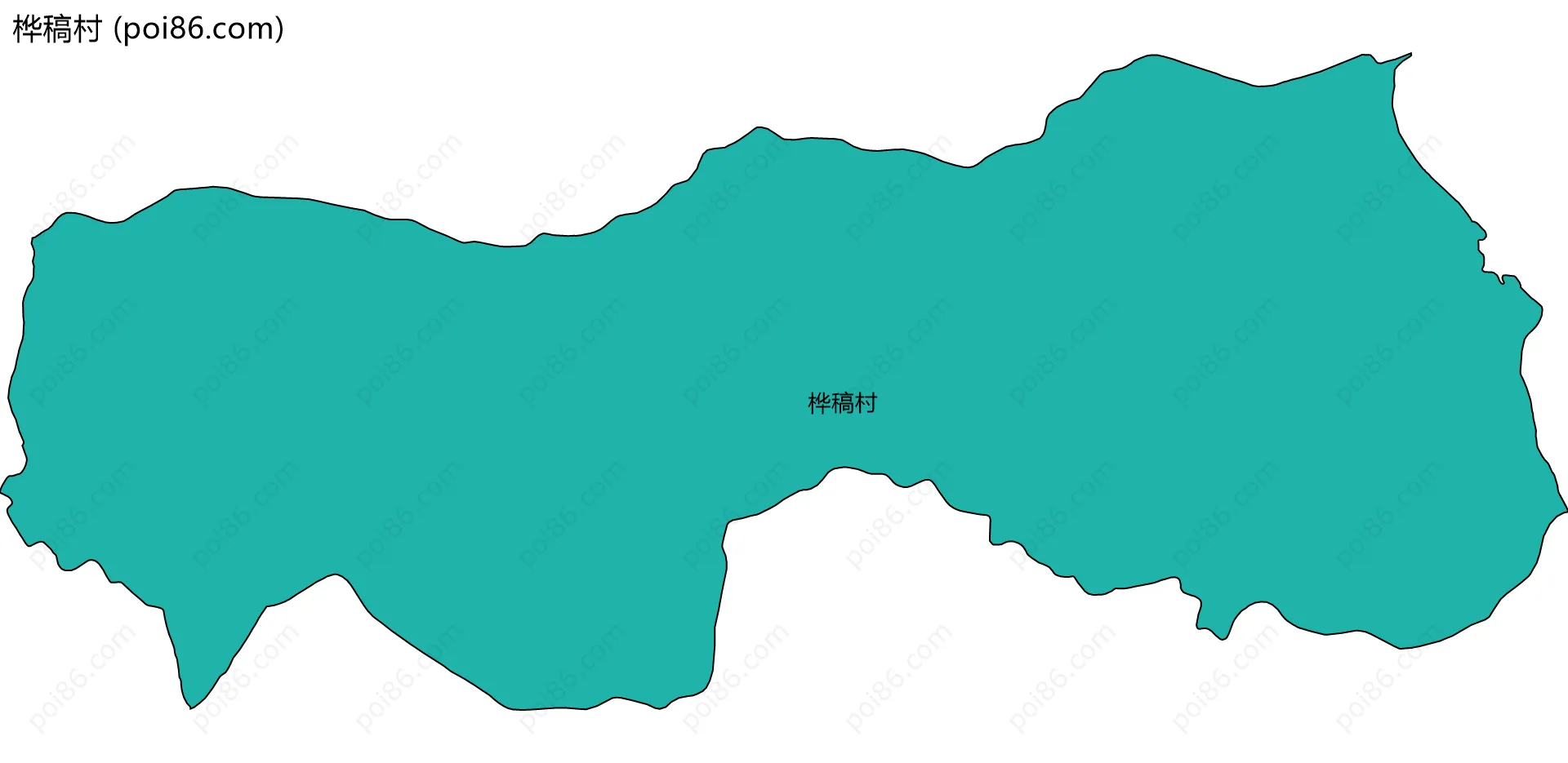 桦稿村边界地图