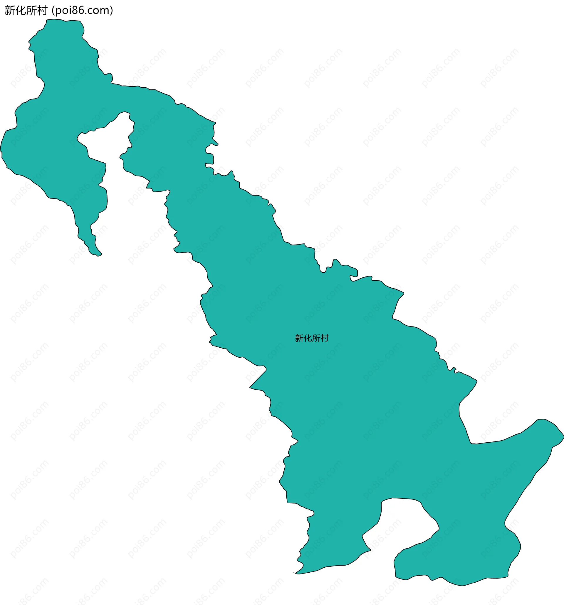 新化所村边界地图