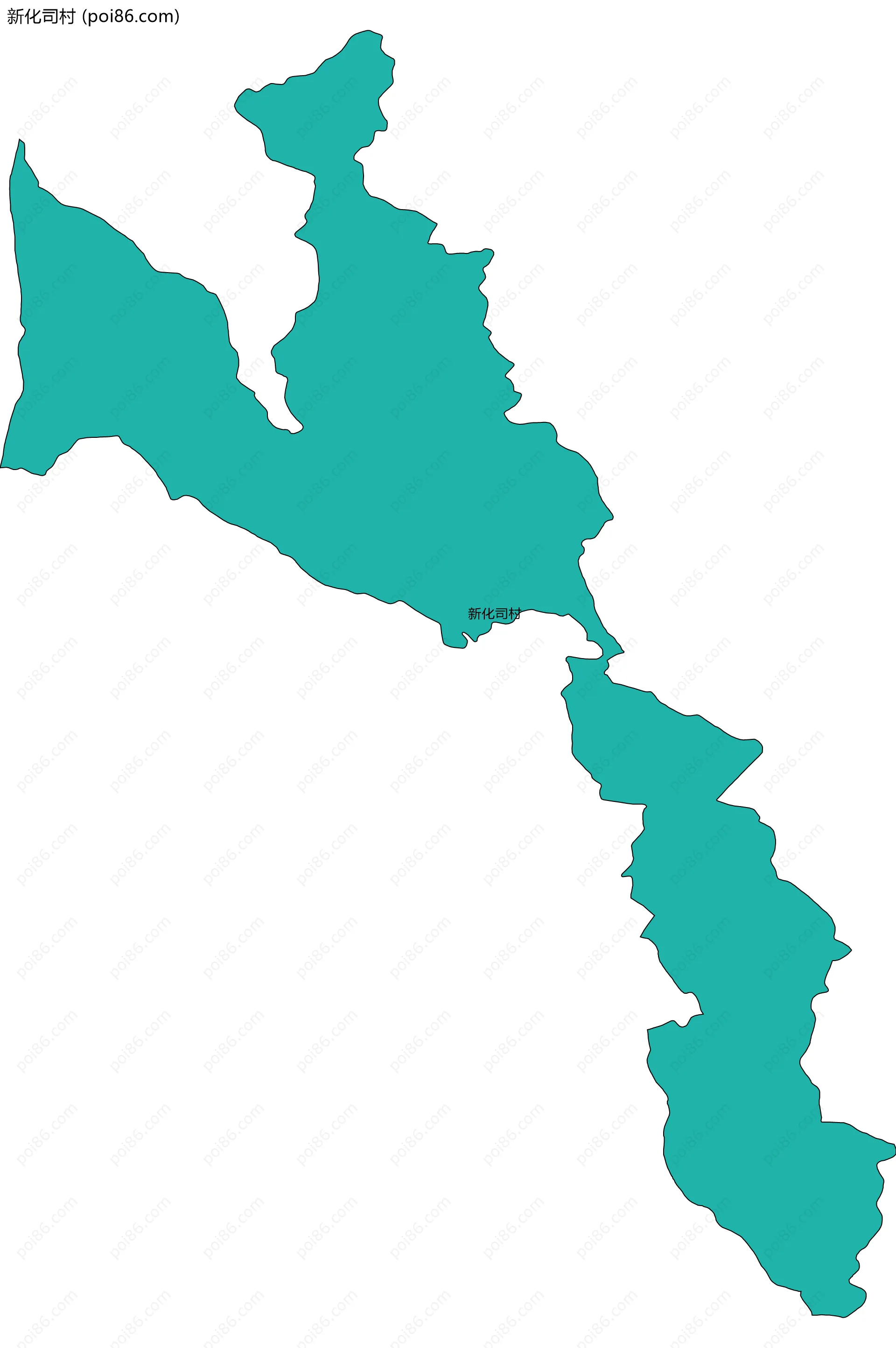 新化司村边界地图