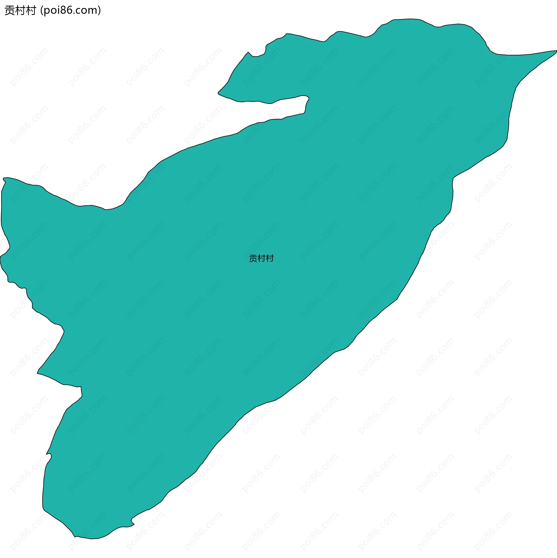 贡村村边界地图