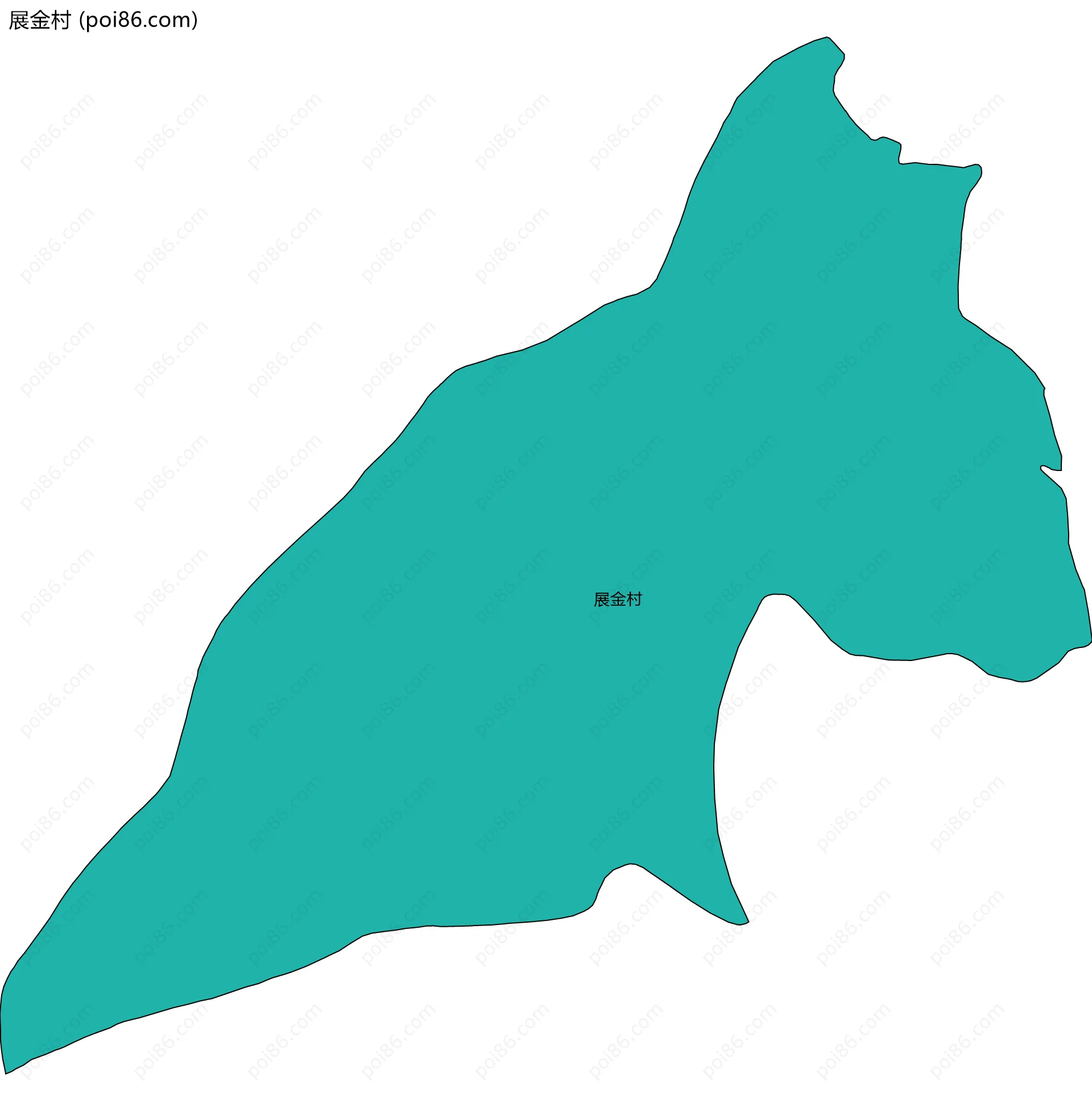 展金村边界地图