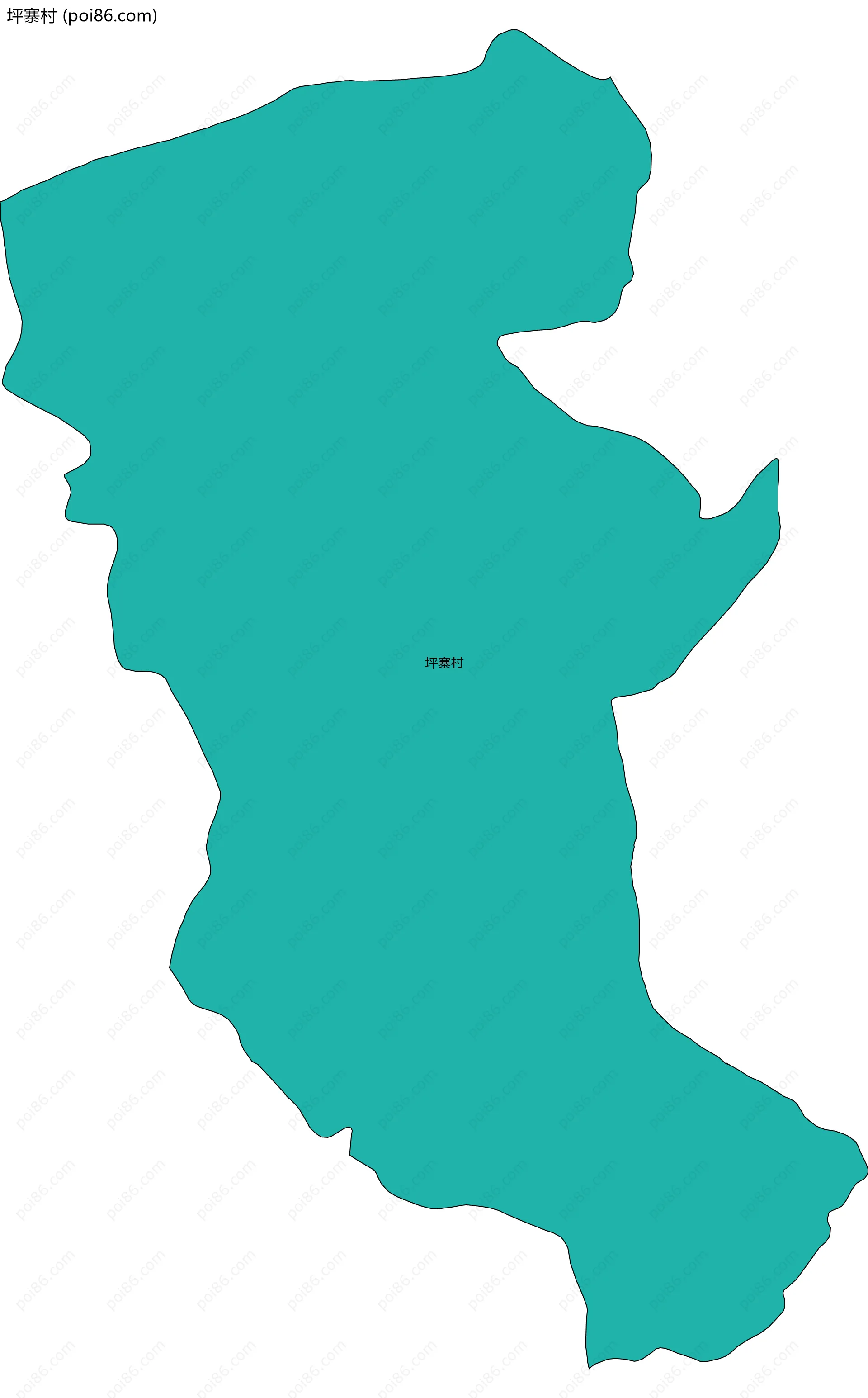 坪寨村边界地图