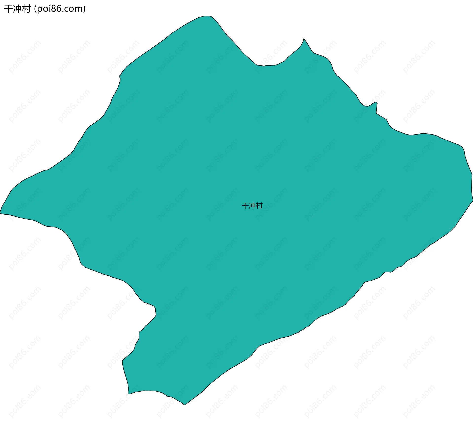 干冲村边界地图