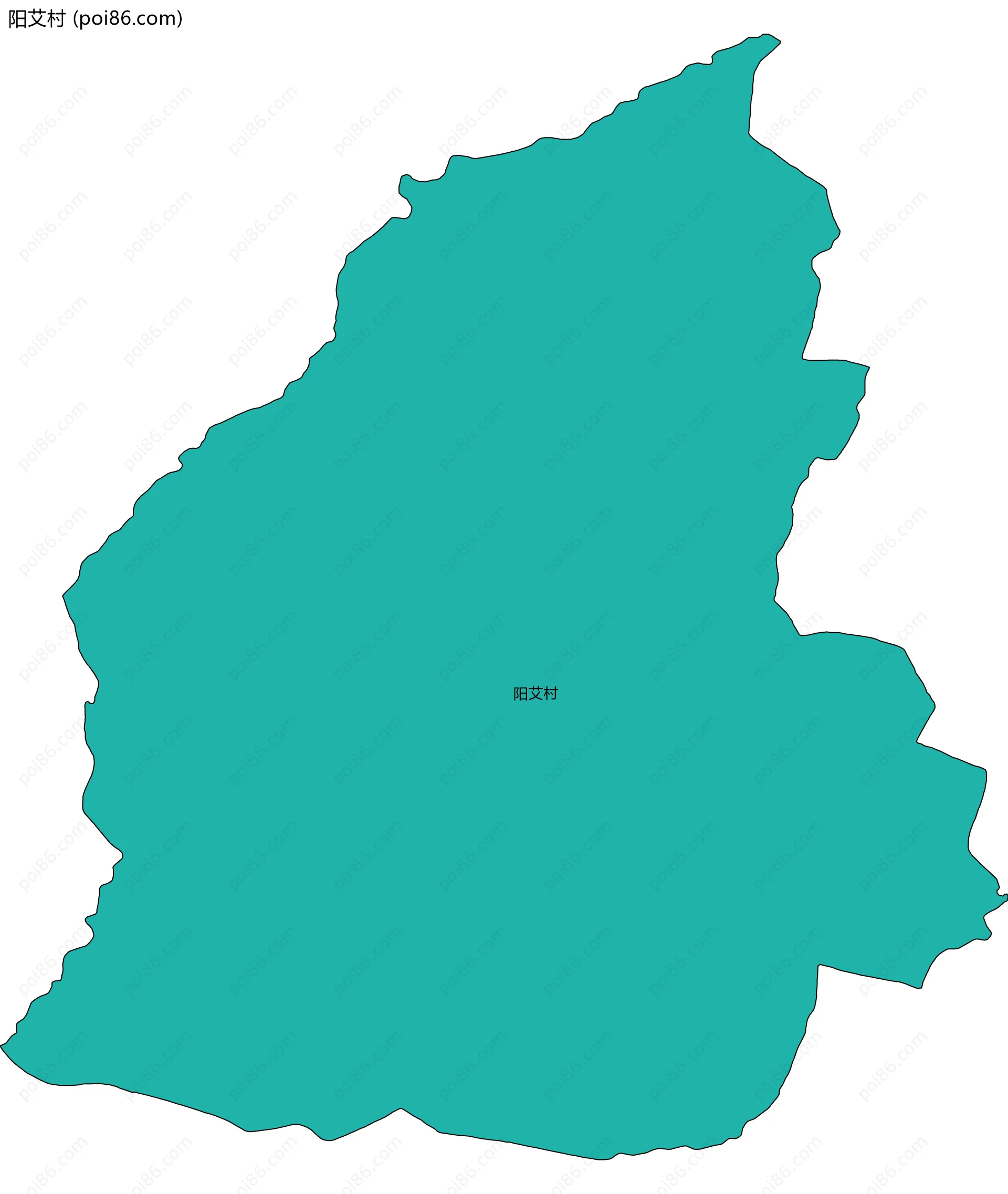 阳艾村边界地图