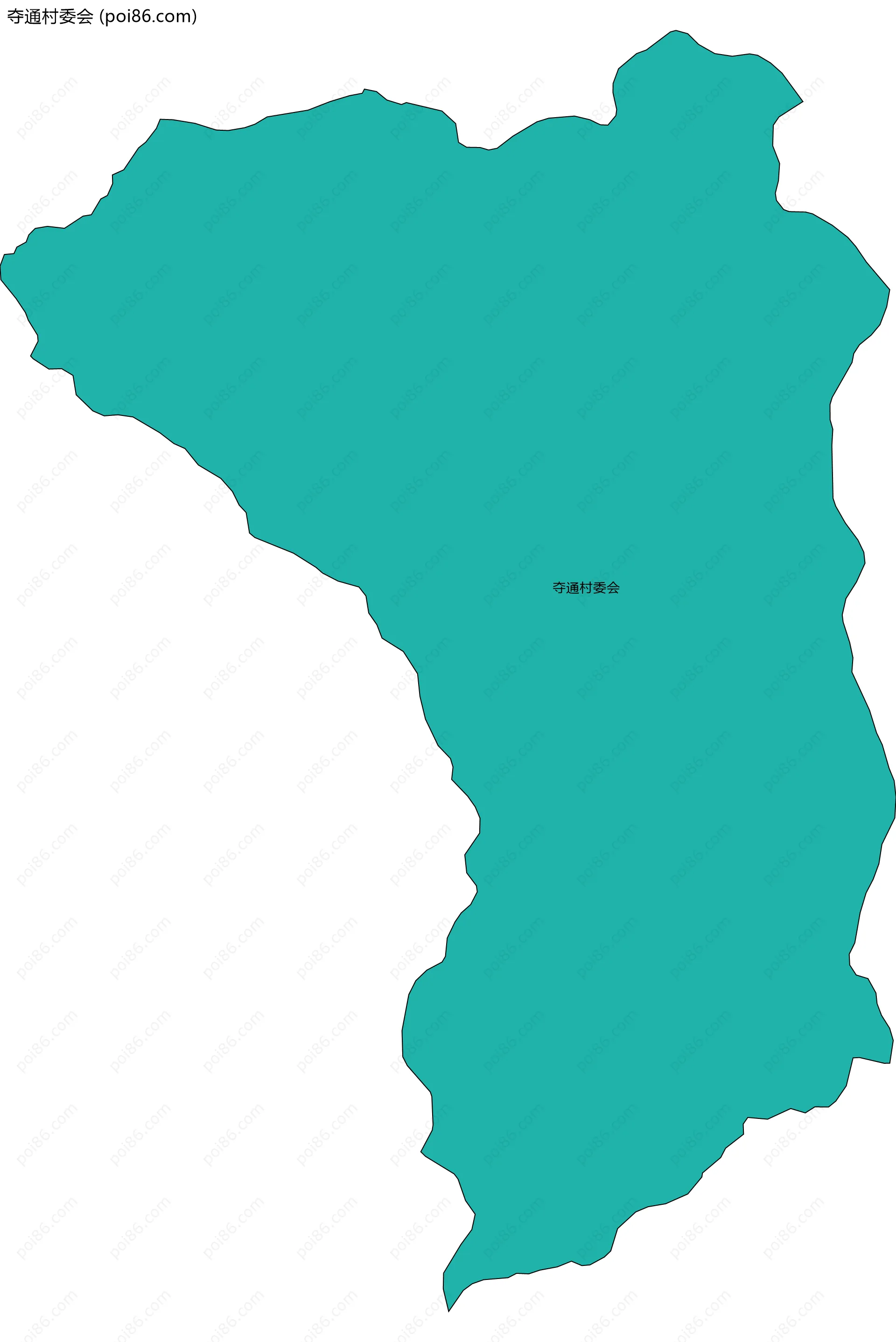 夺通村委会边界地图