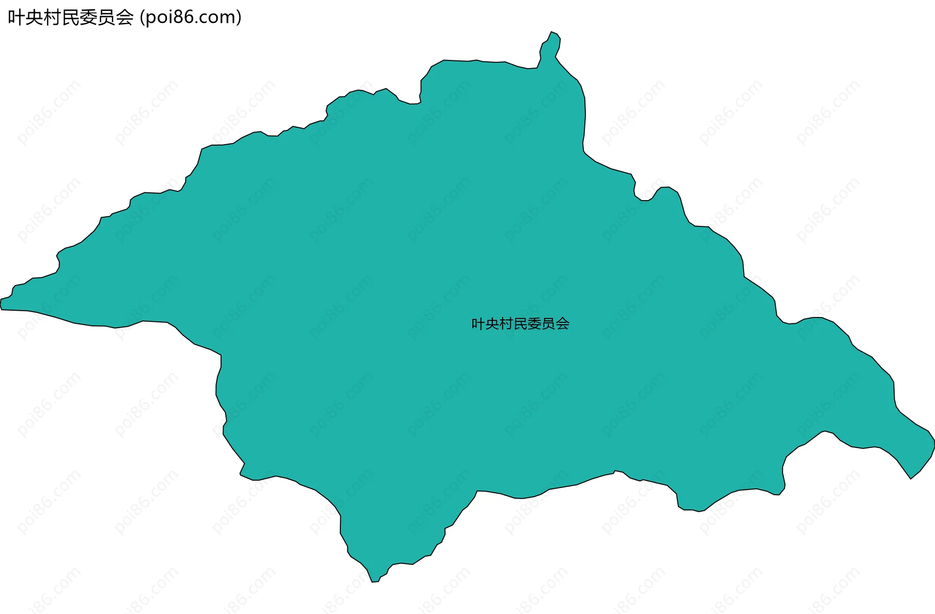 叶央村民委员会边界地图