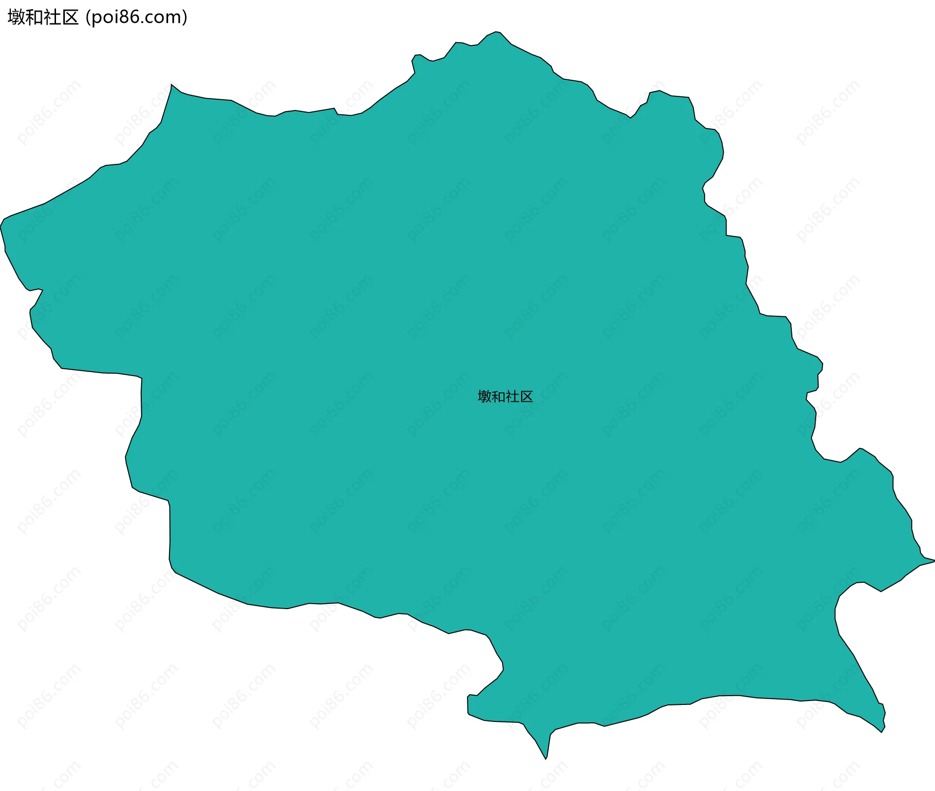 墩和社区边界地图