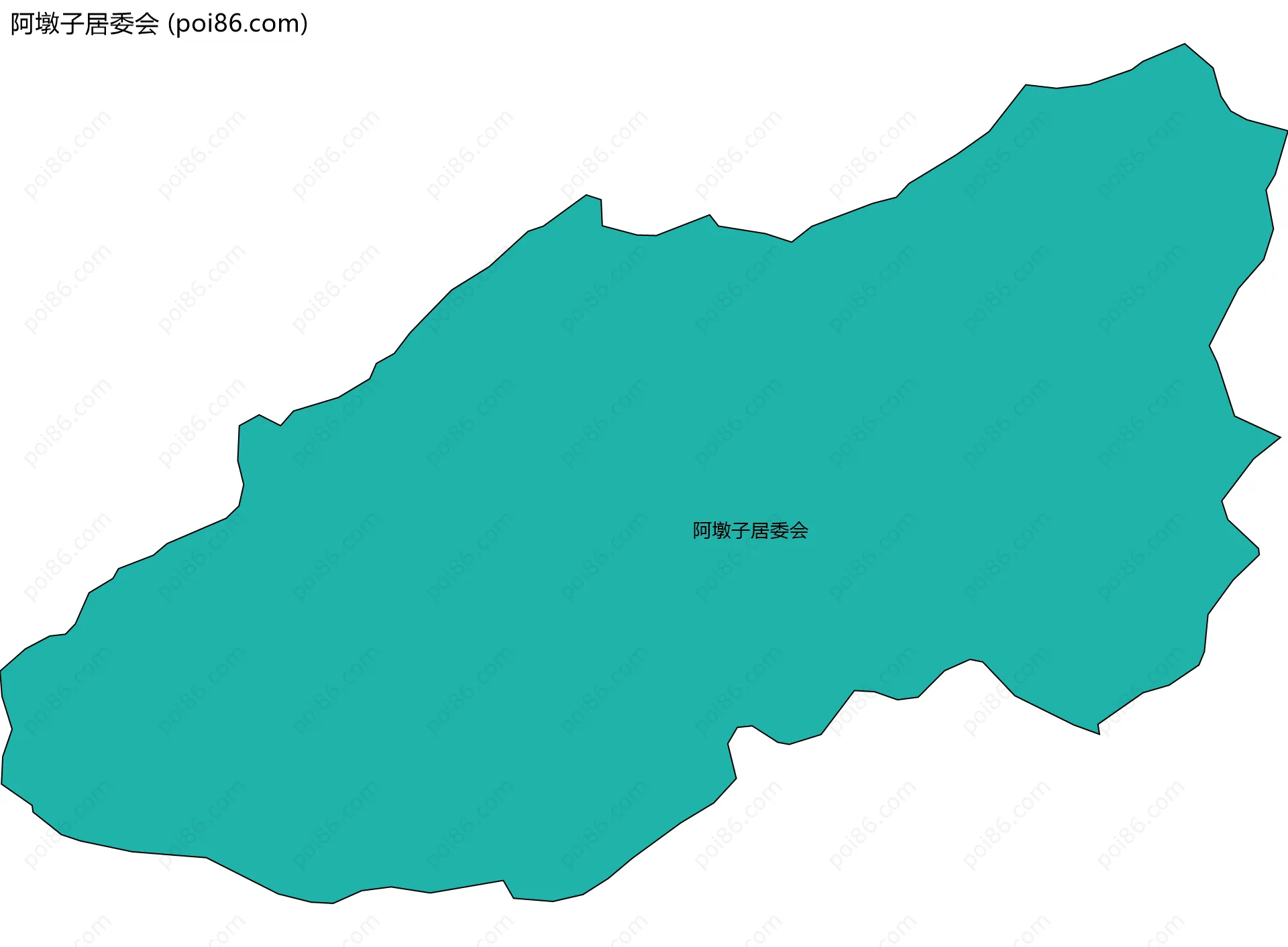 阿墩子居委会边界地图