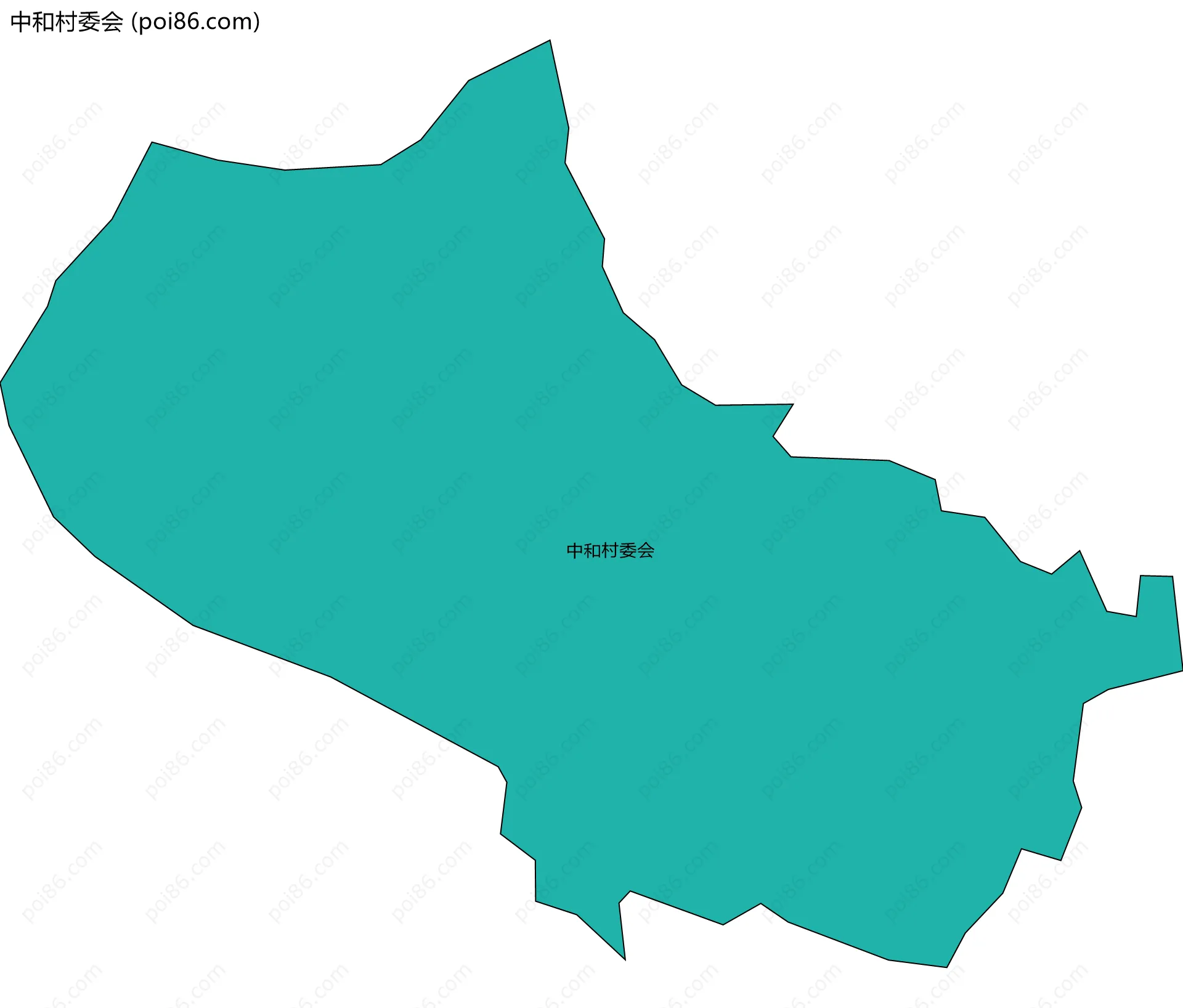 中和村委会边界地图