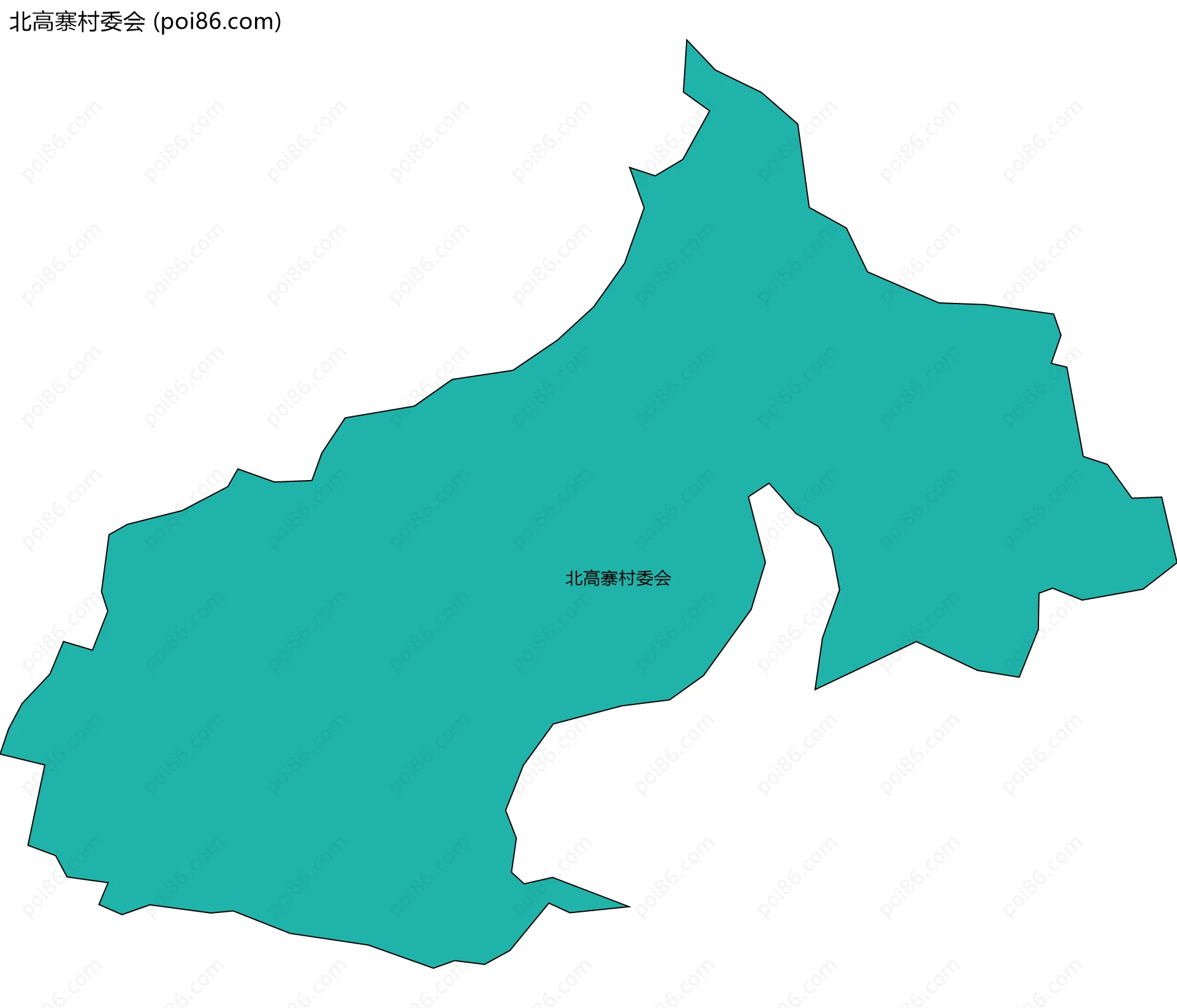 北高寨村委会边界地图