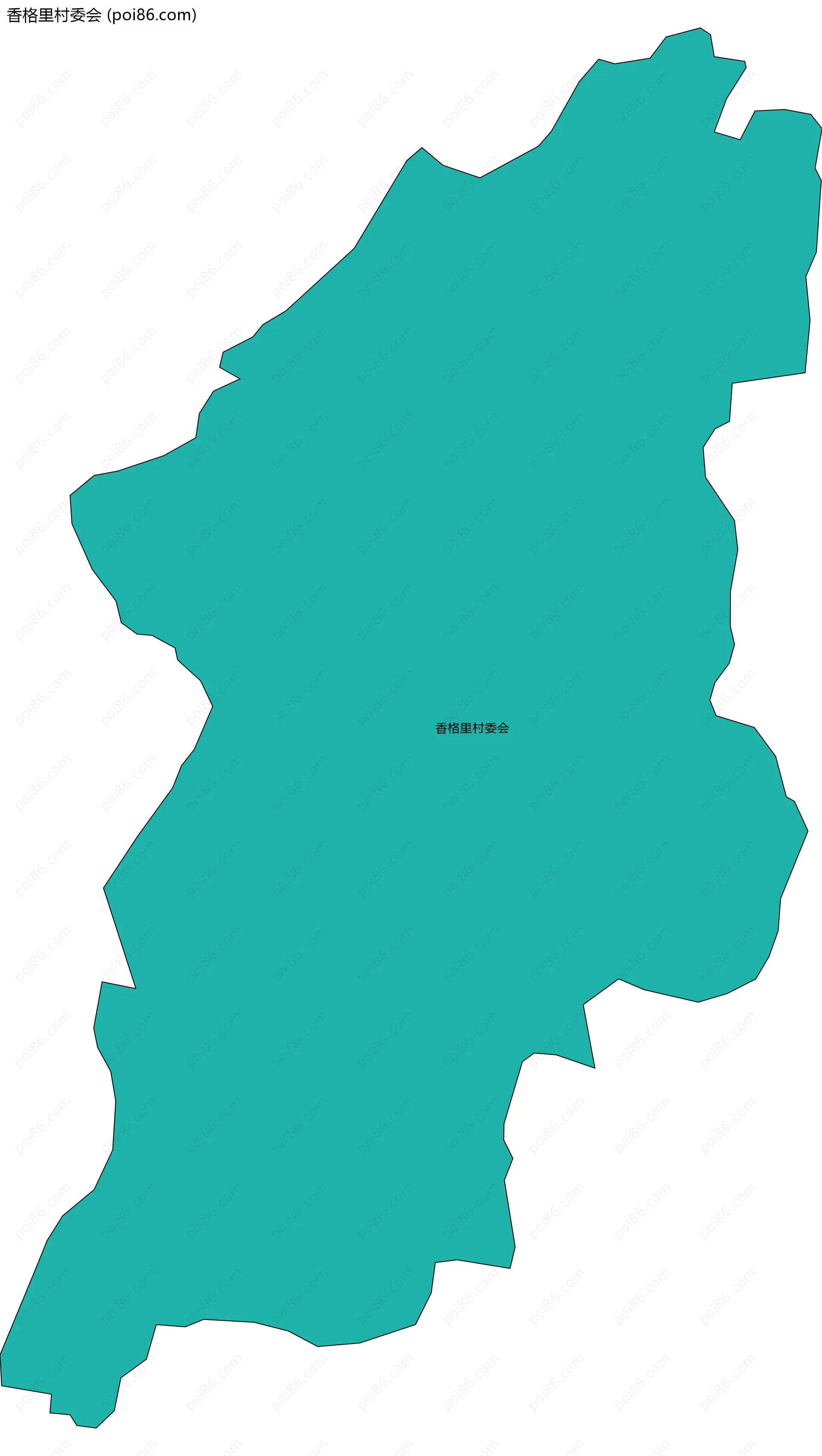 香格里村委会边界地图