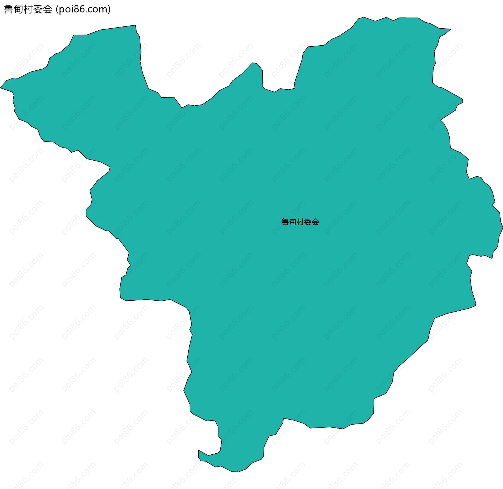 鲁甸村委会边界地图