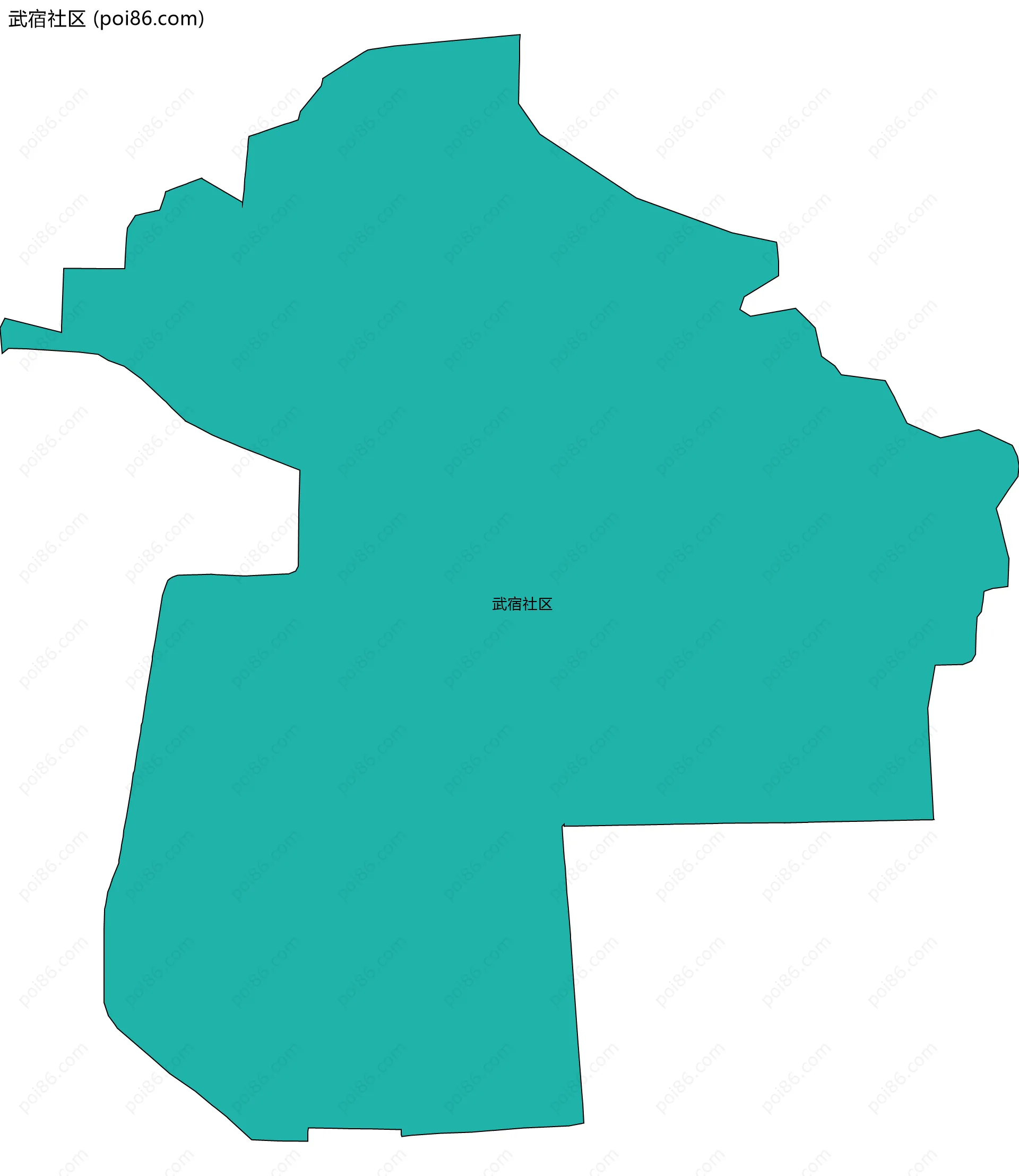 武宿社区边界地图