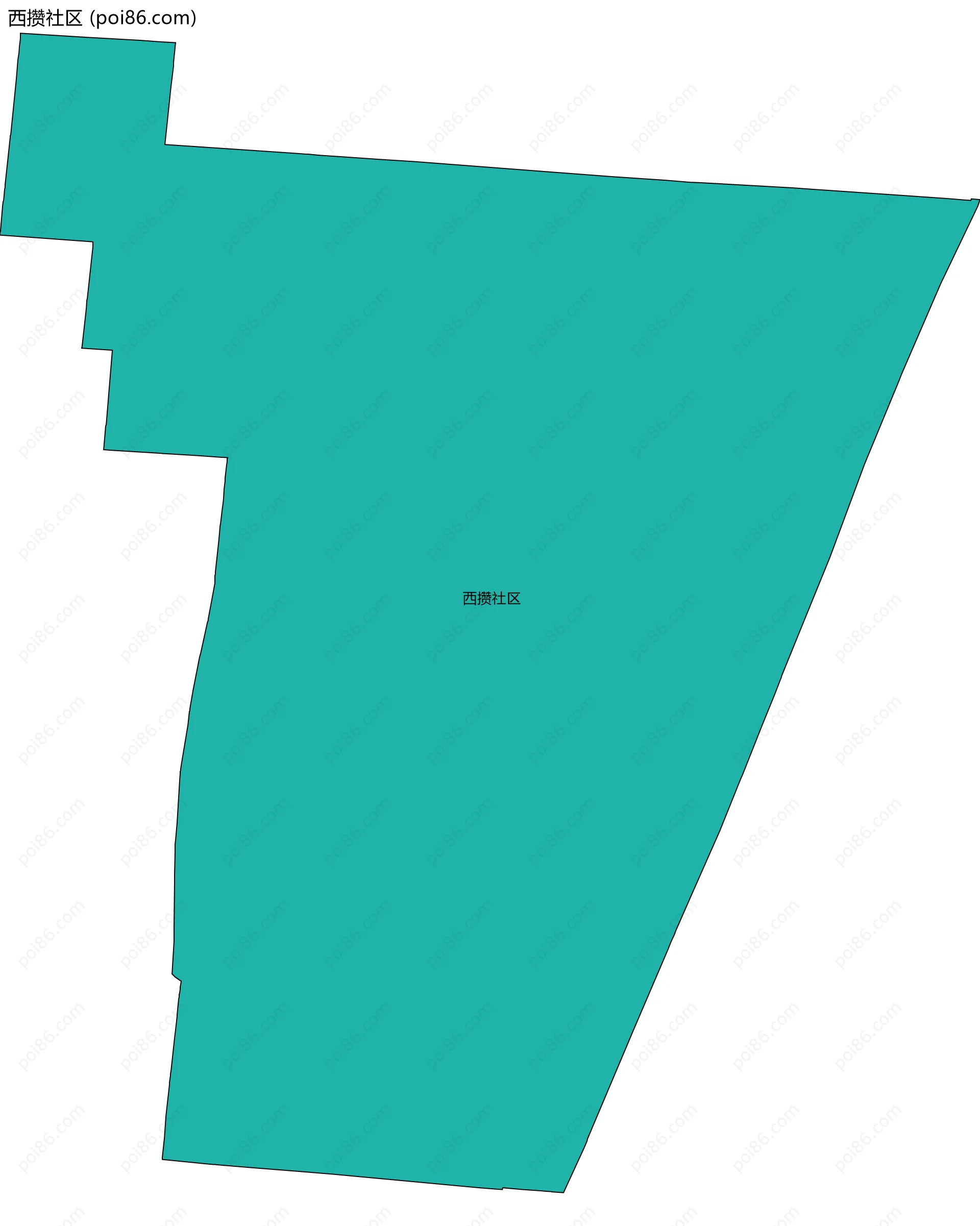 西攒社区边界地图