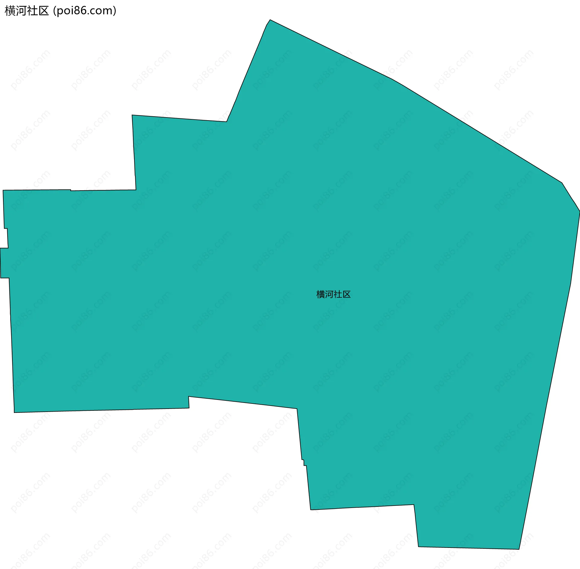 横河社区边界地图