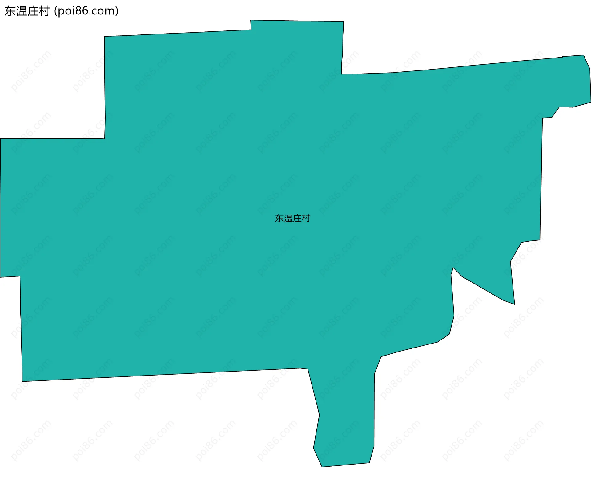 东温庄村边界地图