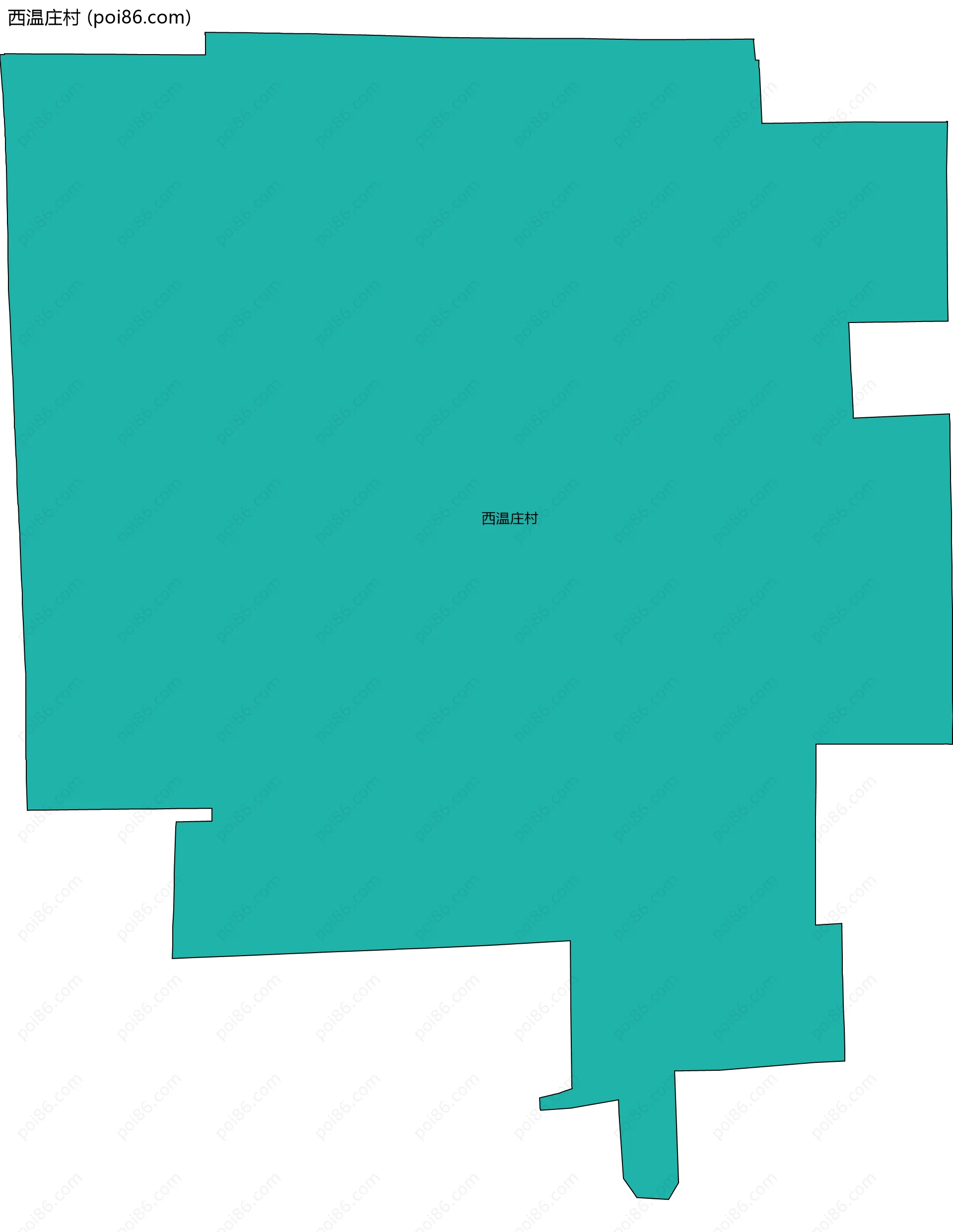 西温庄村边界地图