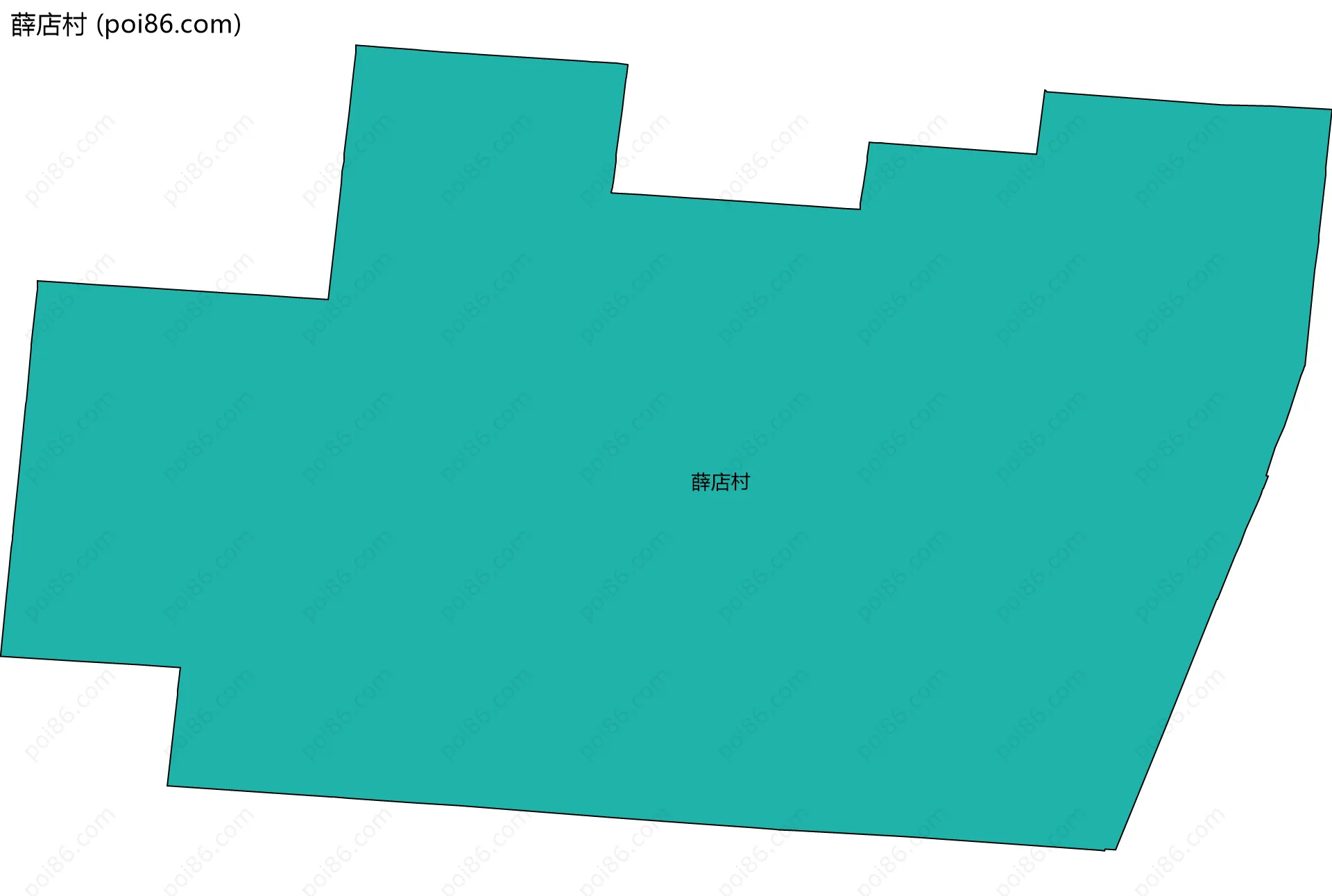 薛店村边界地图
