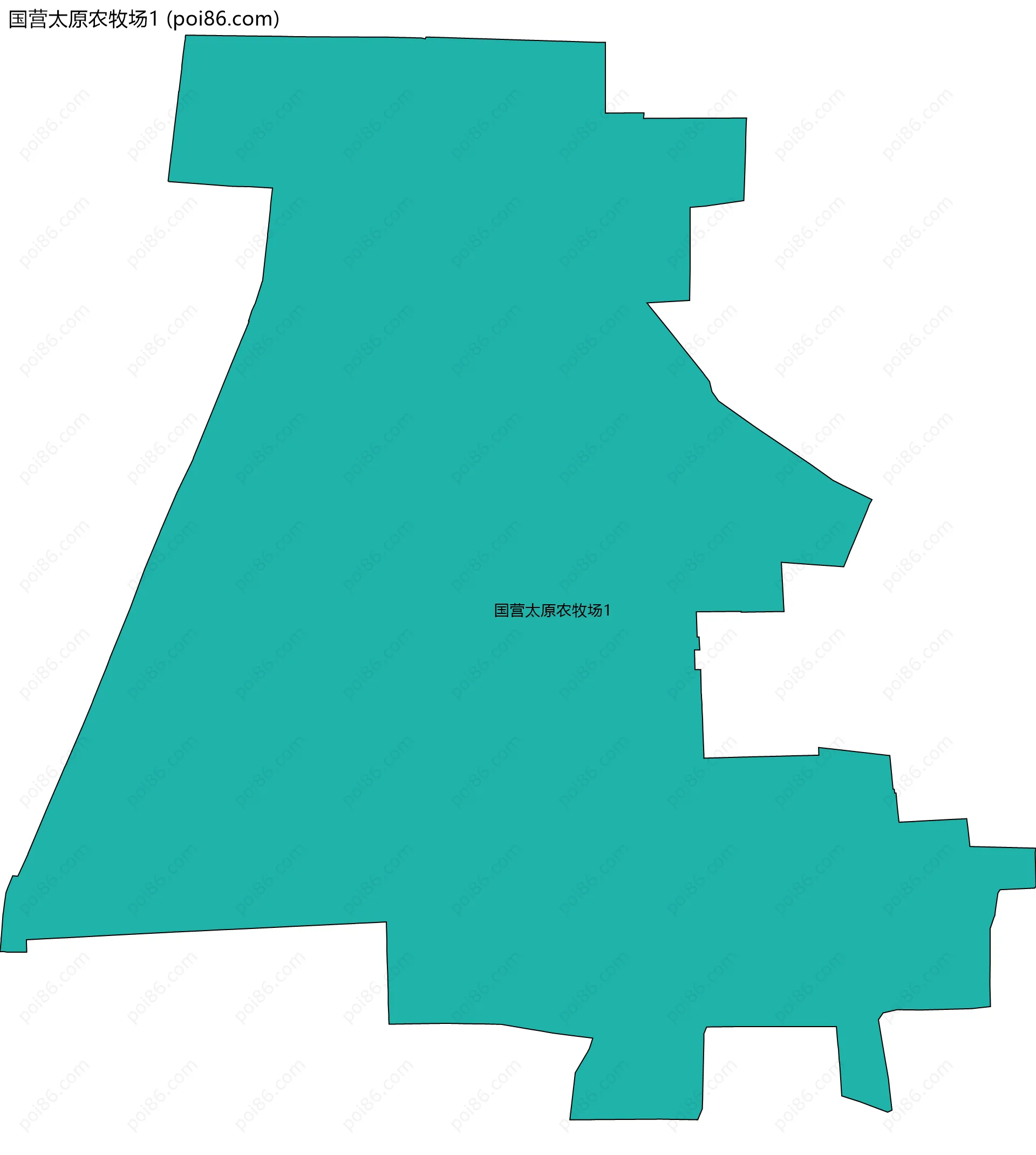 国营太原农牧场1边界地图