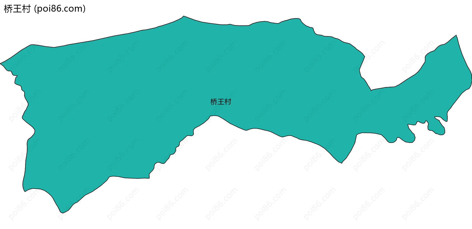 桥王村边界地图