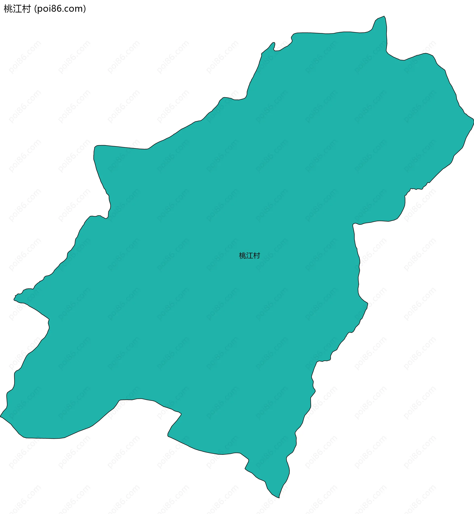 桃江村边界地图