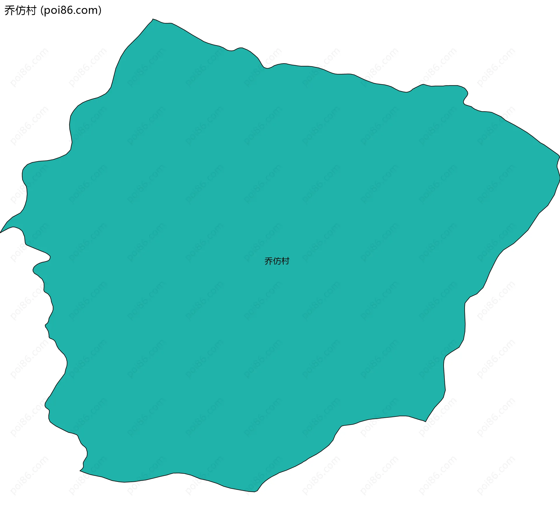 乔仿村边界地图