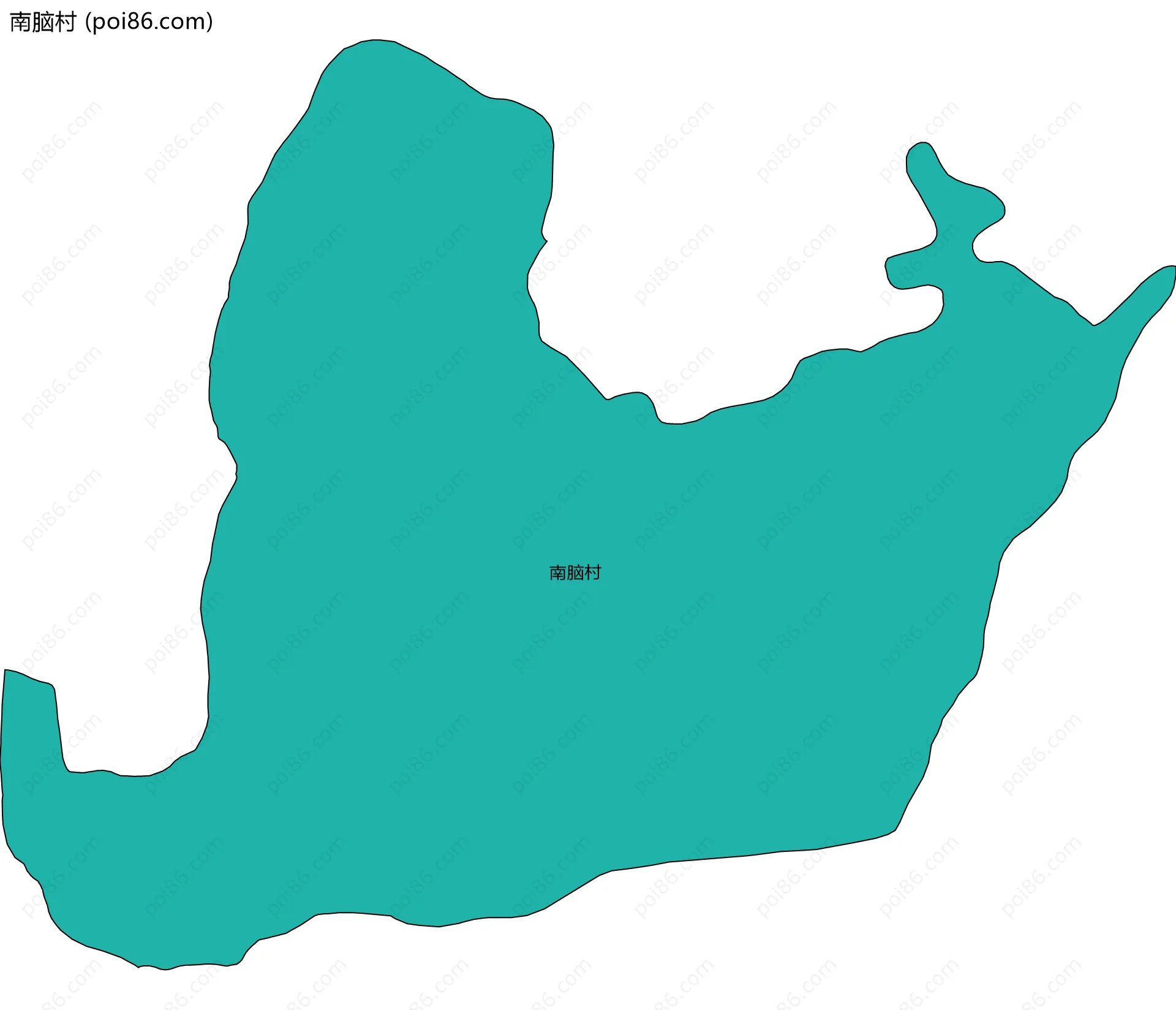 南脑村边界地图