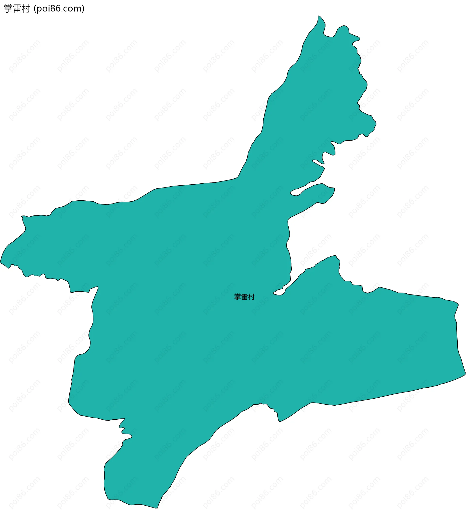掌雷村边界地图