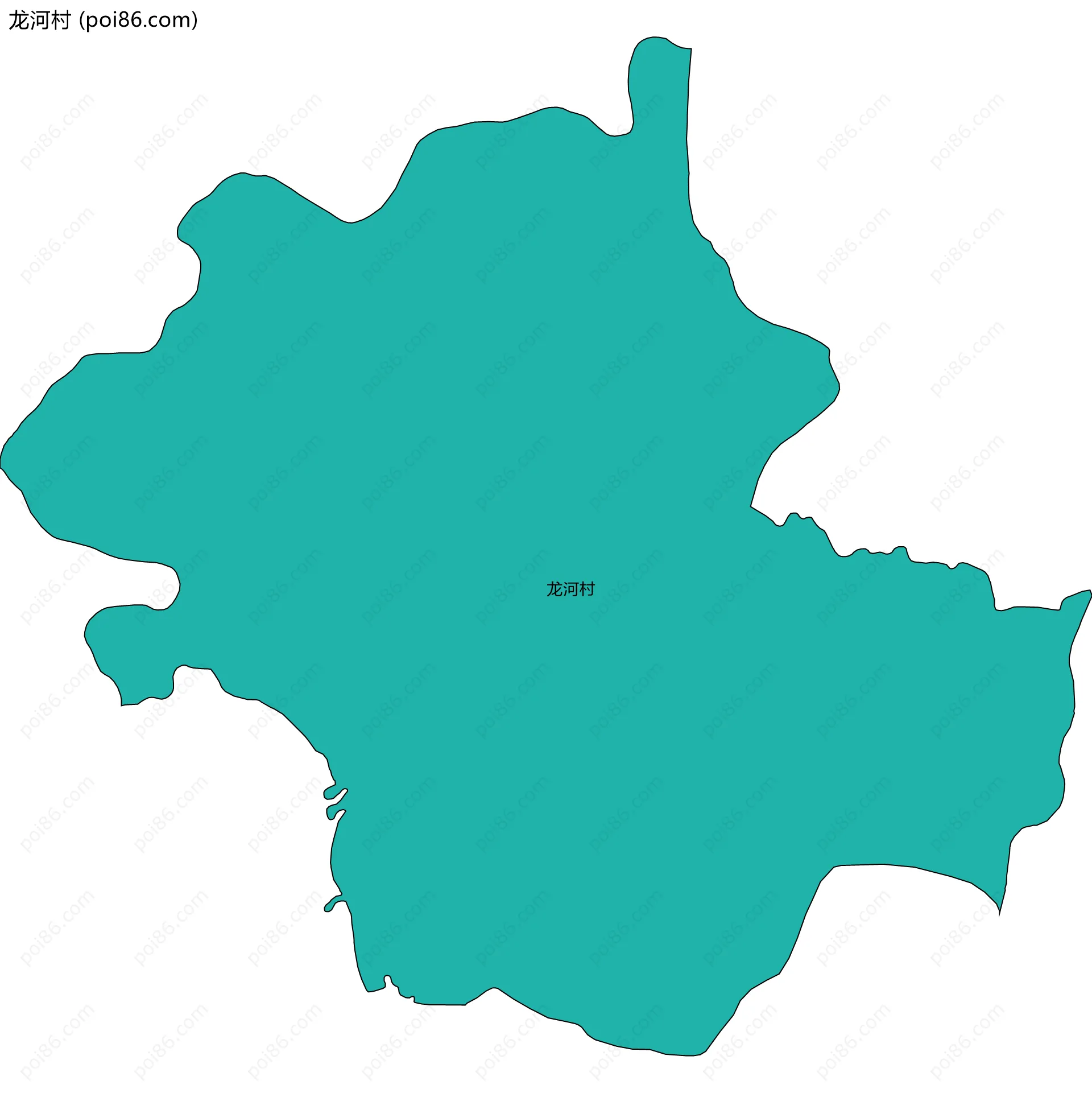 龙河村边界地图