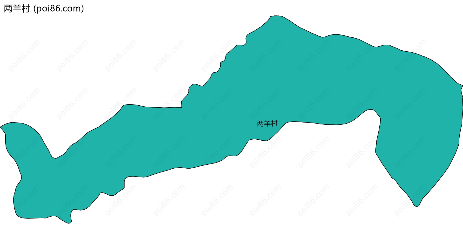 两羊村边界地图