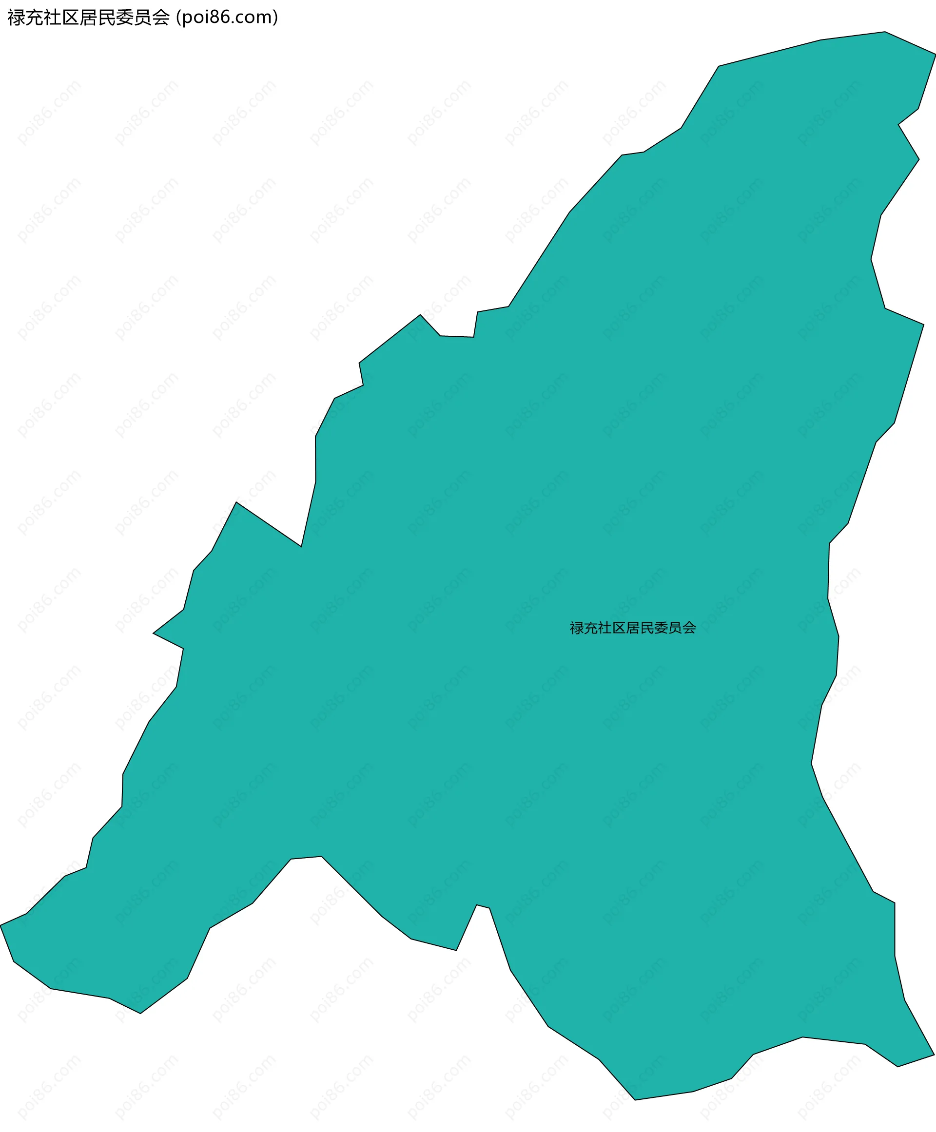 禄充社区居民委员会边界地图