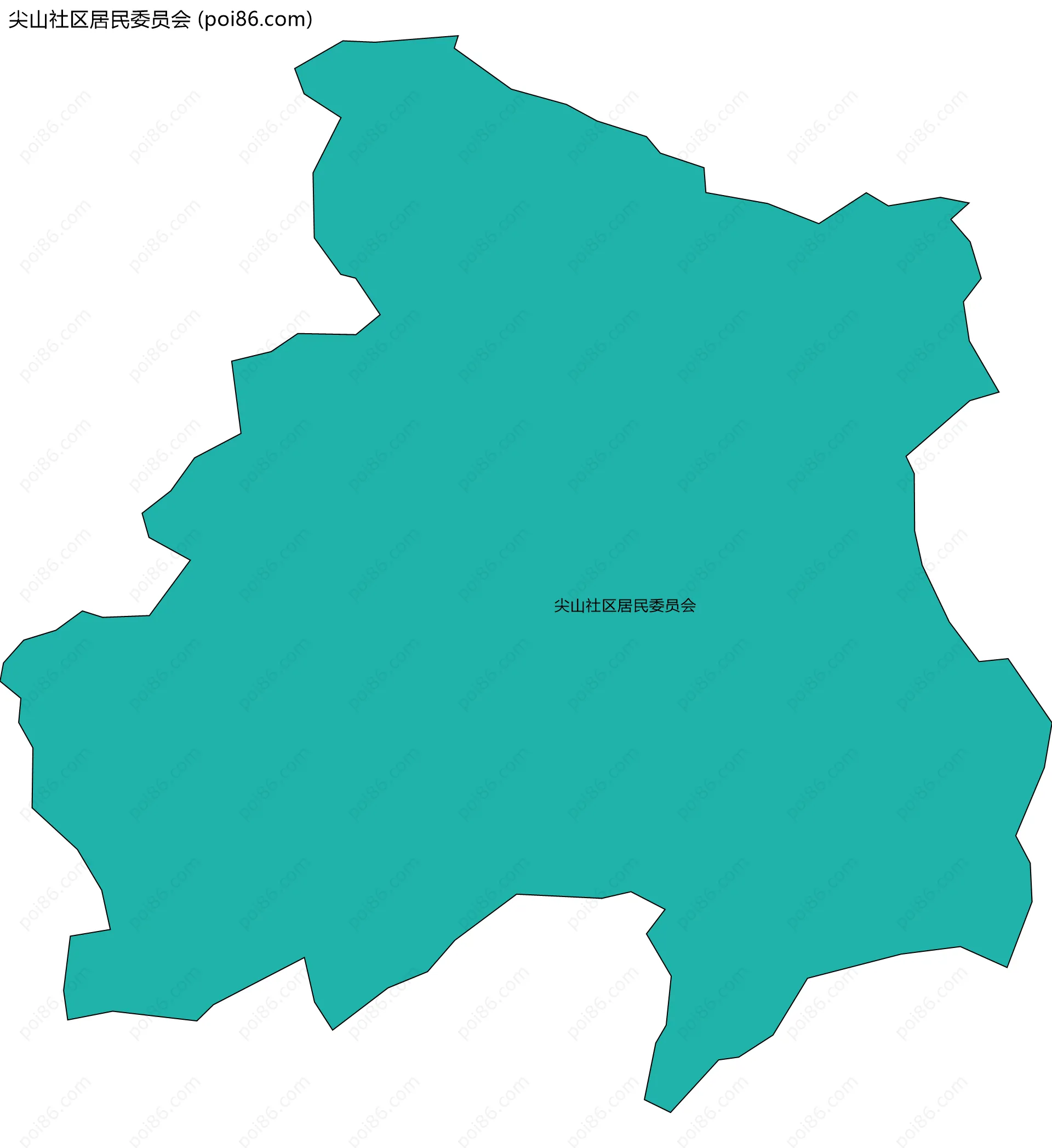 尖山社区居民委员会边界地图