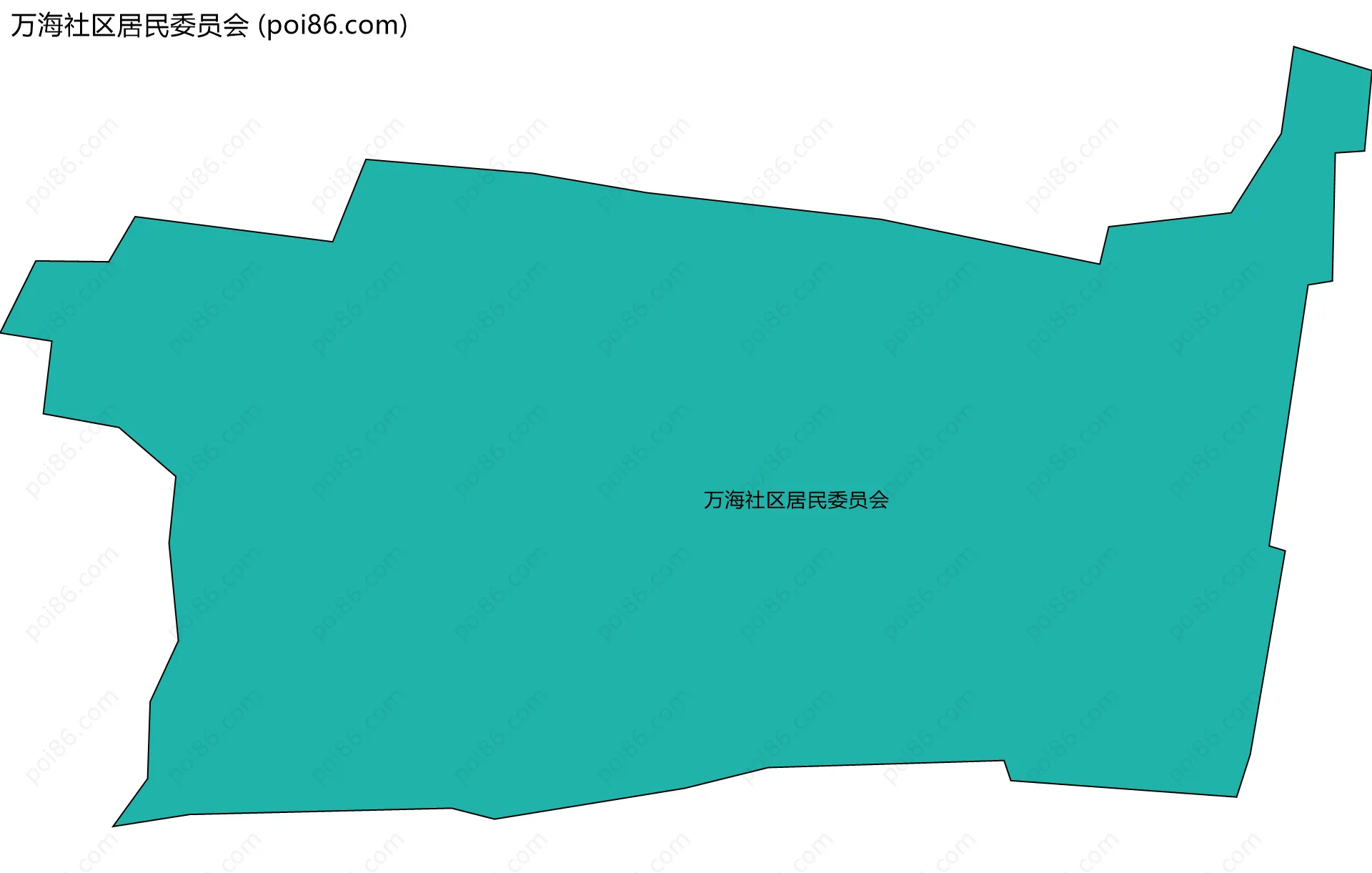 万海社区居民委员会边界地图