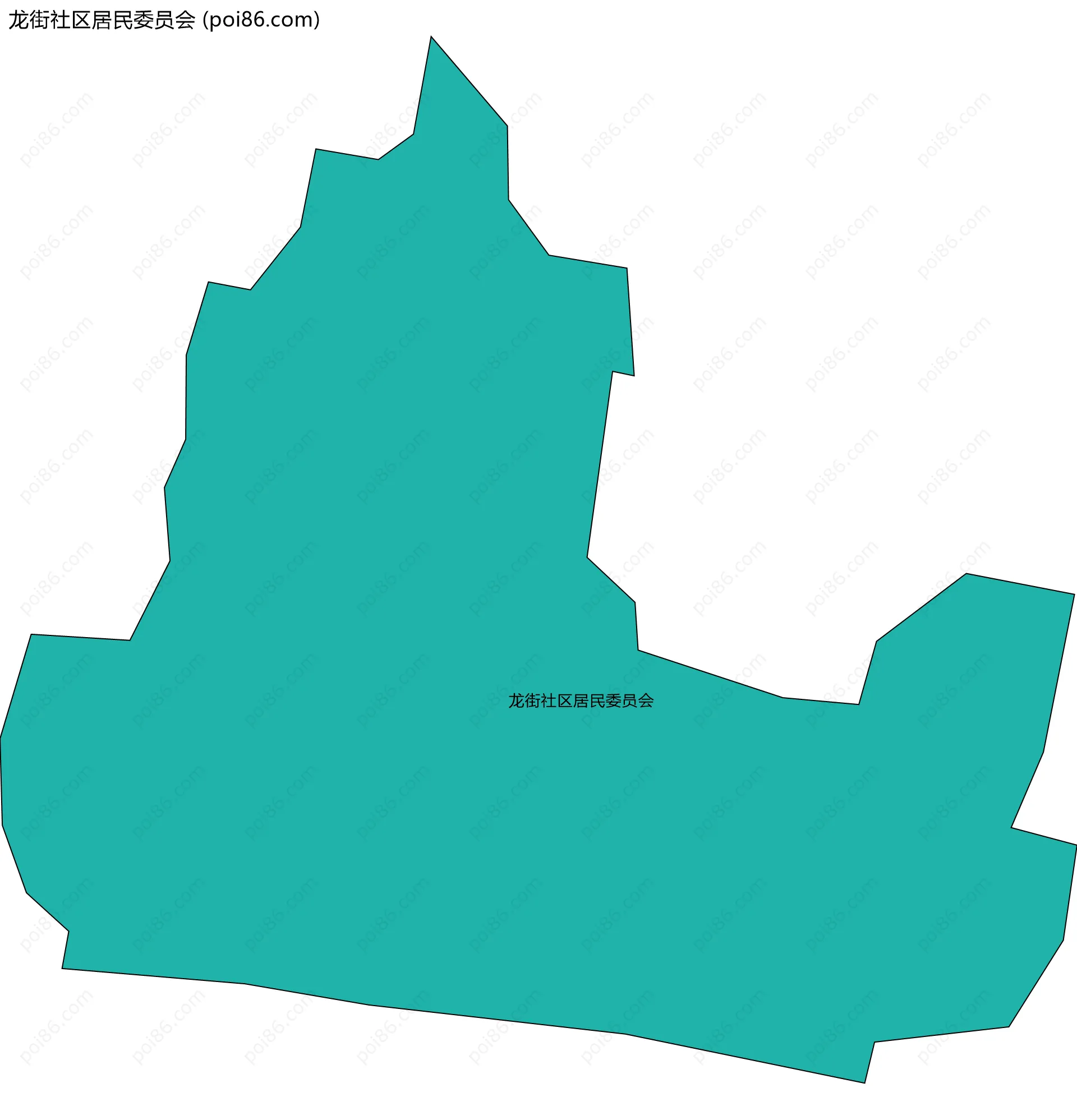 龙街社区居民委员会边界地图